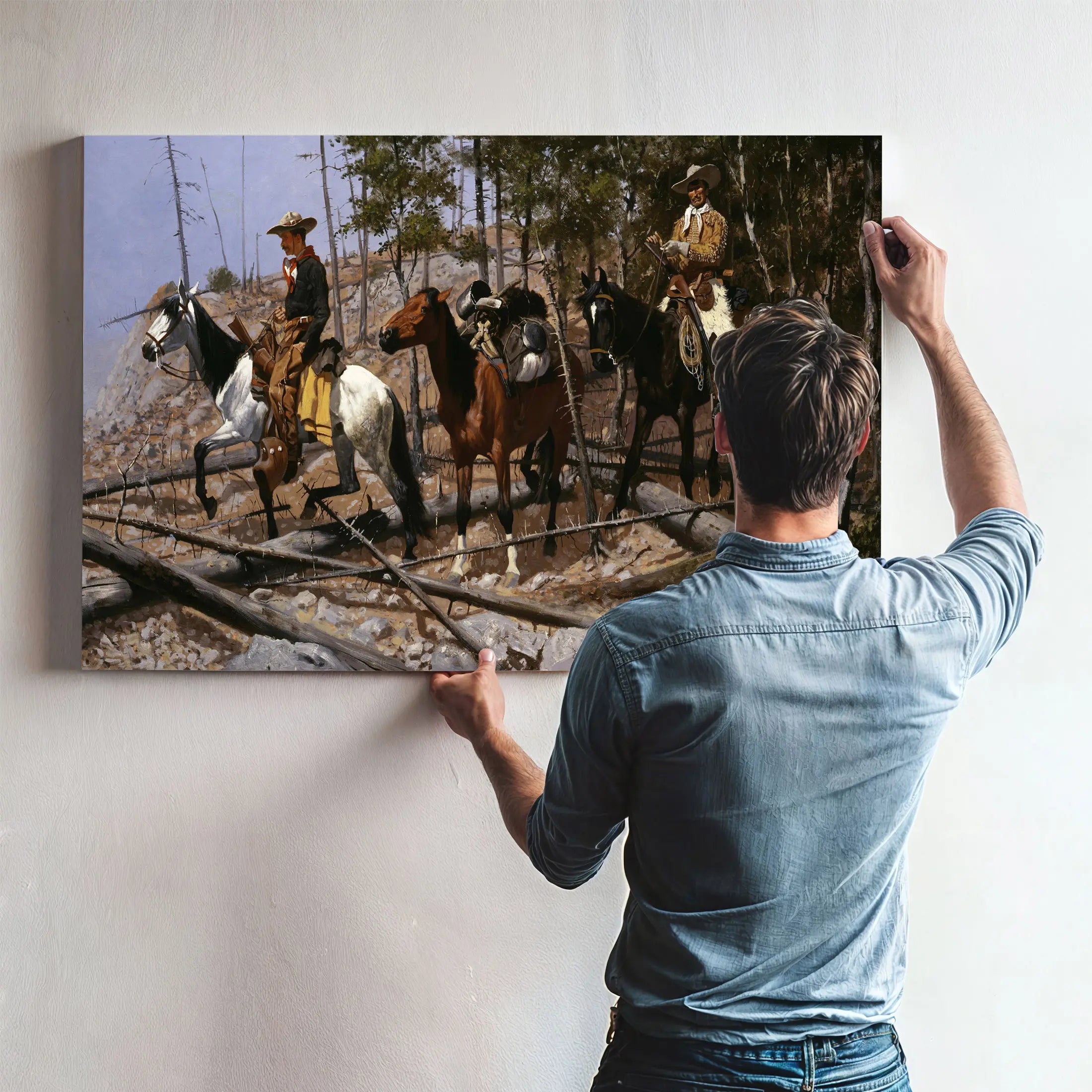 Prospecting For Cattle Range by Frederic Remington