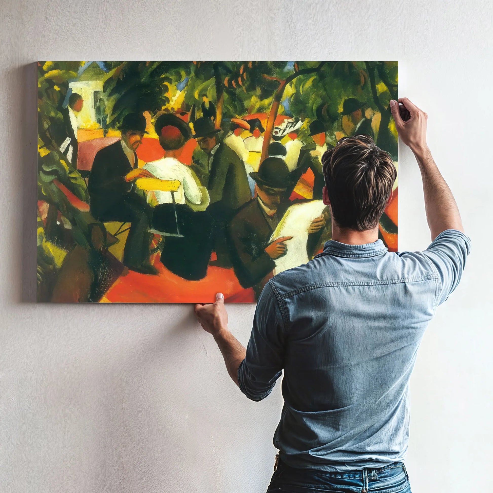 Garden Restaurant By August Macke Fine Art Print