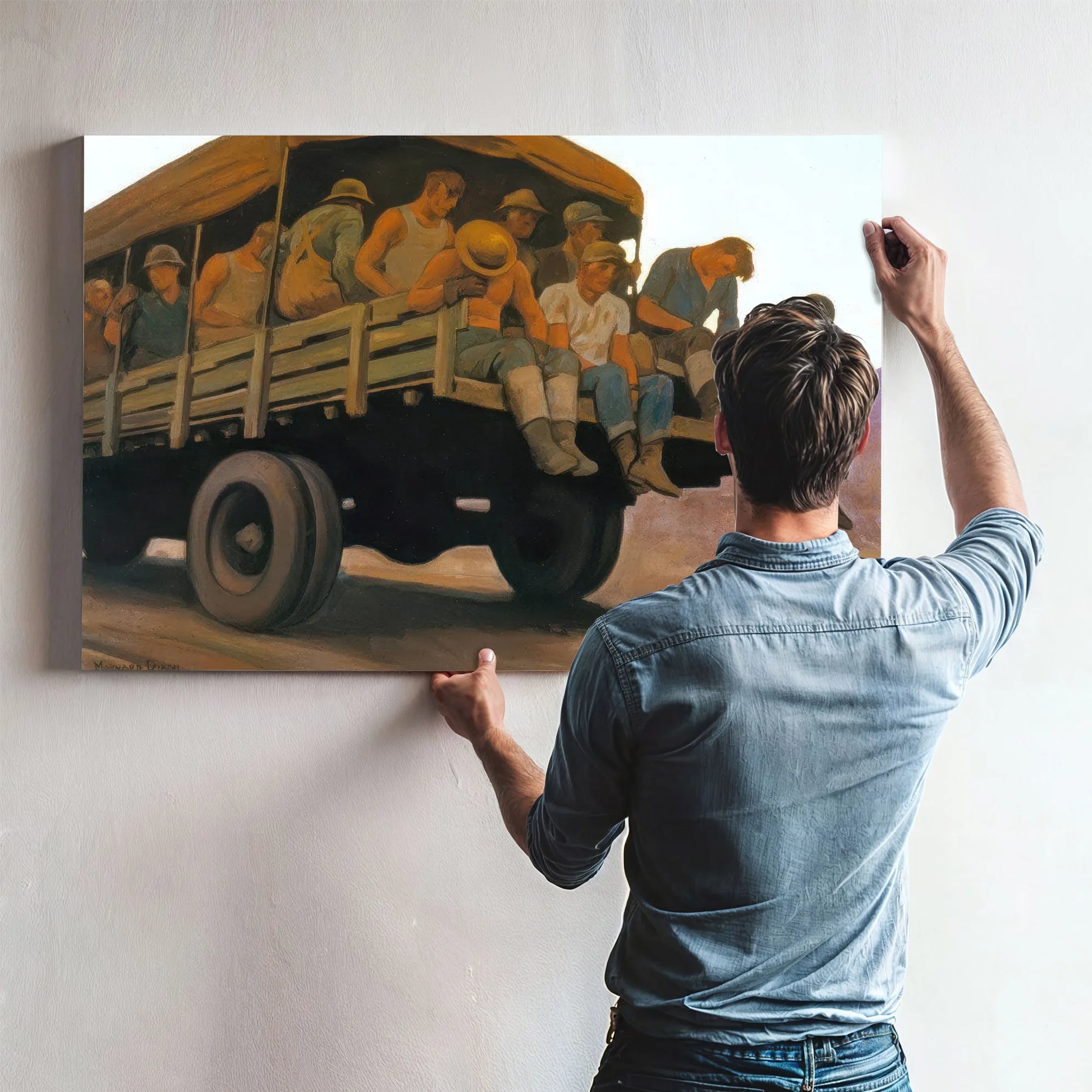 Pouring Cement By Maynard Dixon Fine Art Print