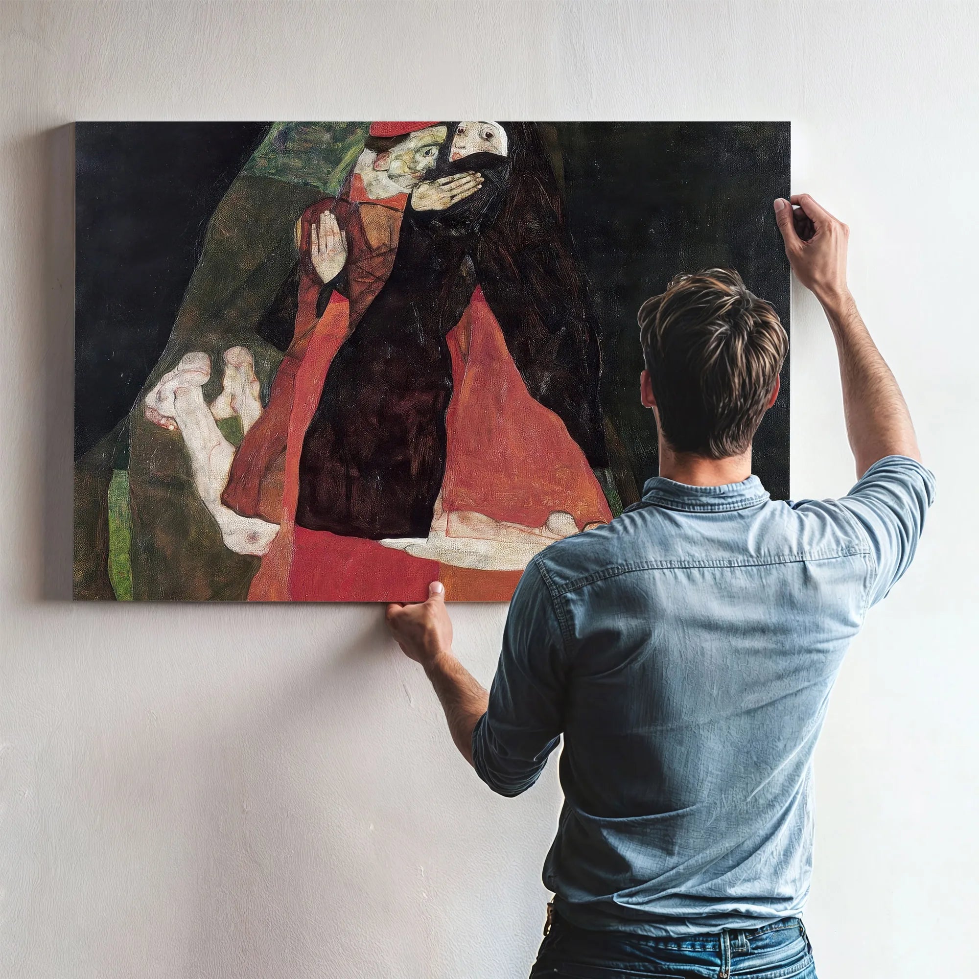 Cardinal And Nun (Tenderness) By Egon Schiele Fine Art Print