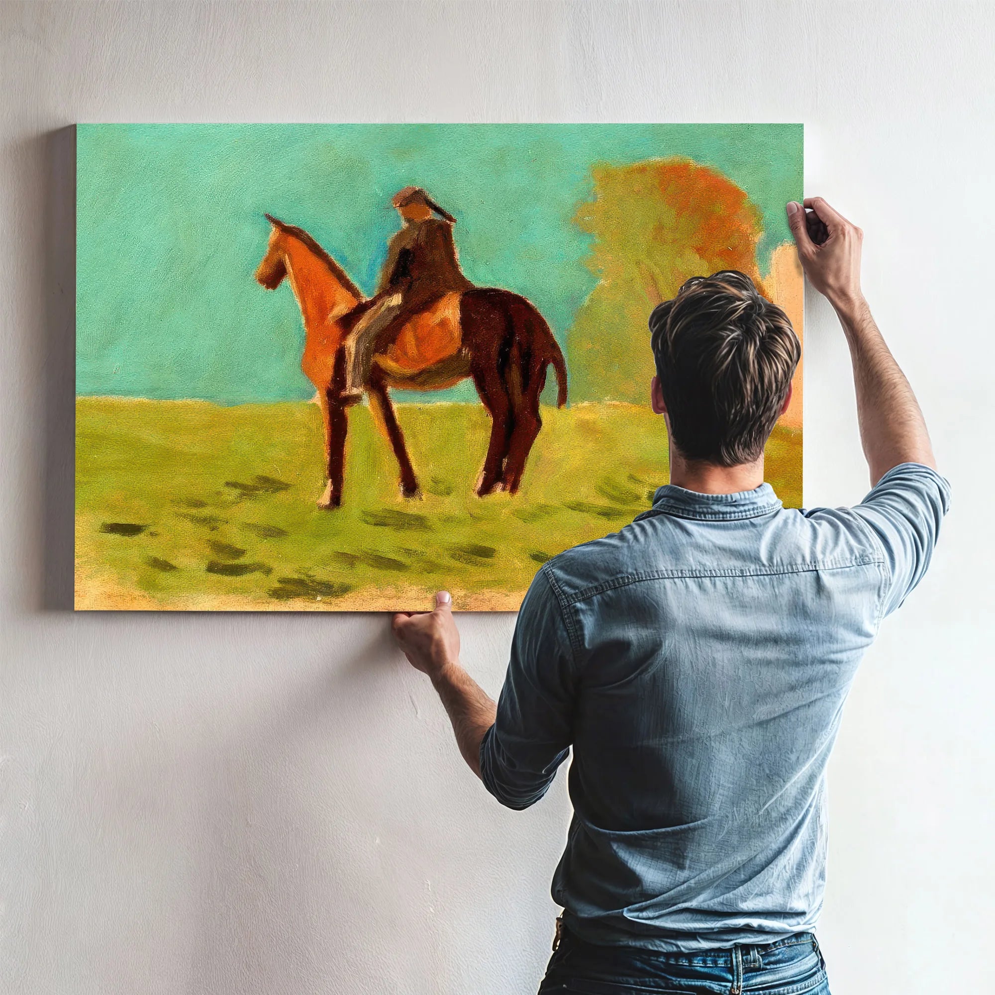 Apache (Man On Horsemack Ii) By Odilon Redon Fine Art Print