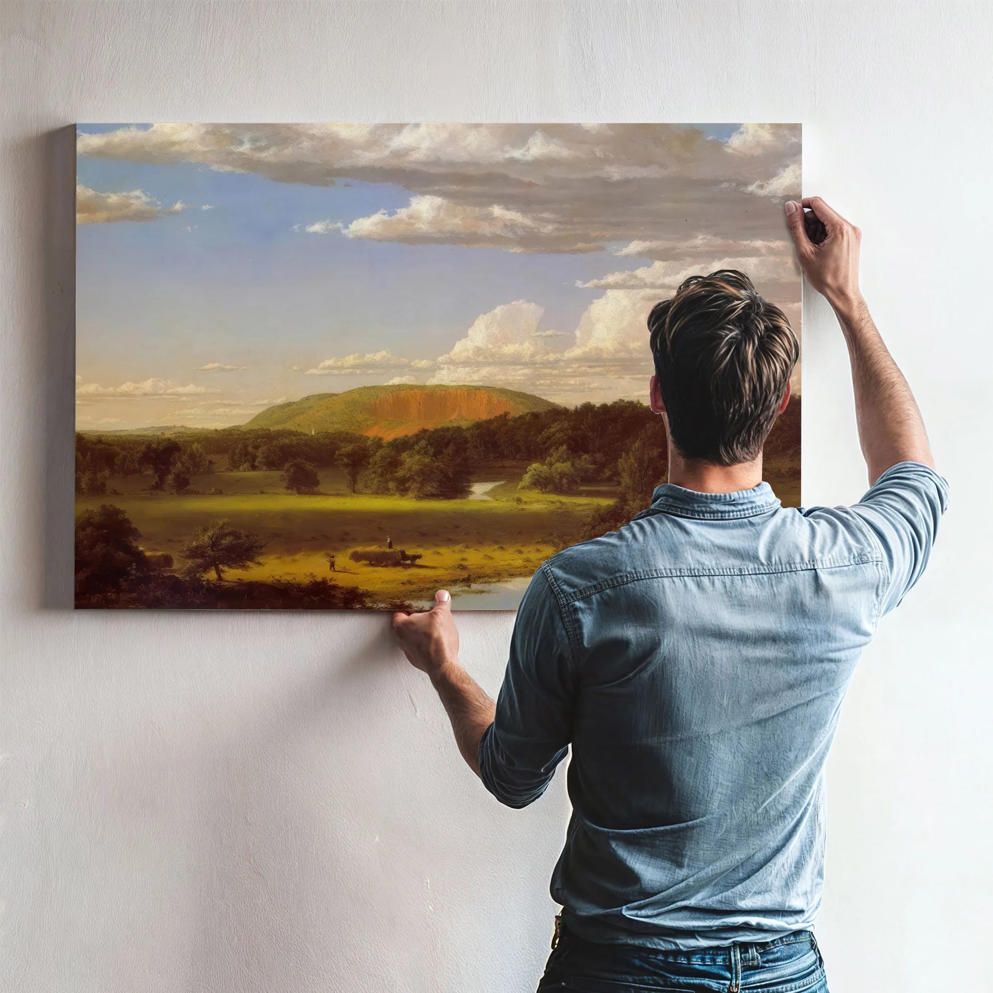 West Rock, New Haven By Frederic Edwin Church Fine Art Print