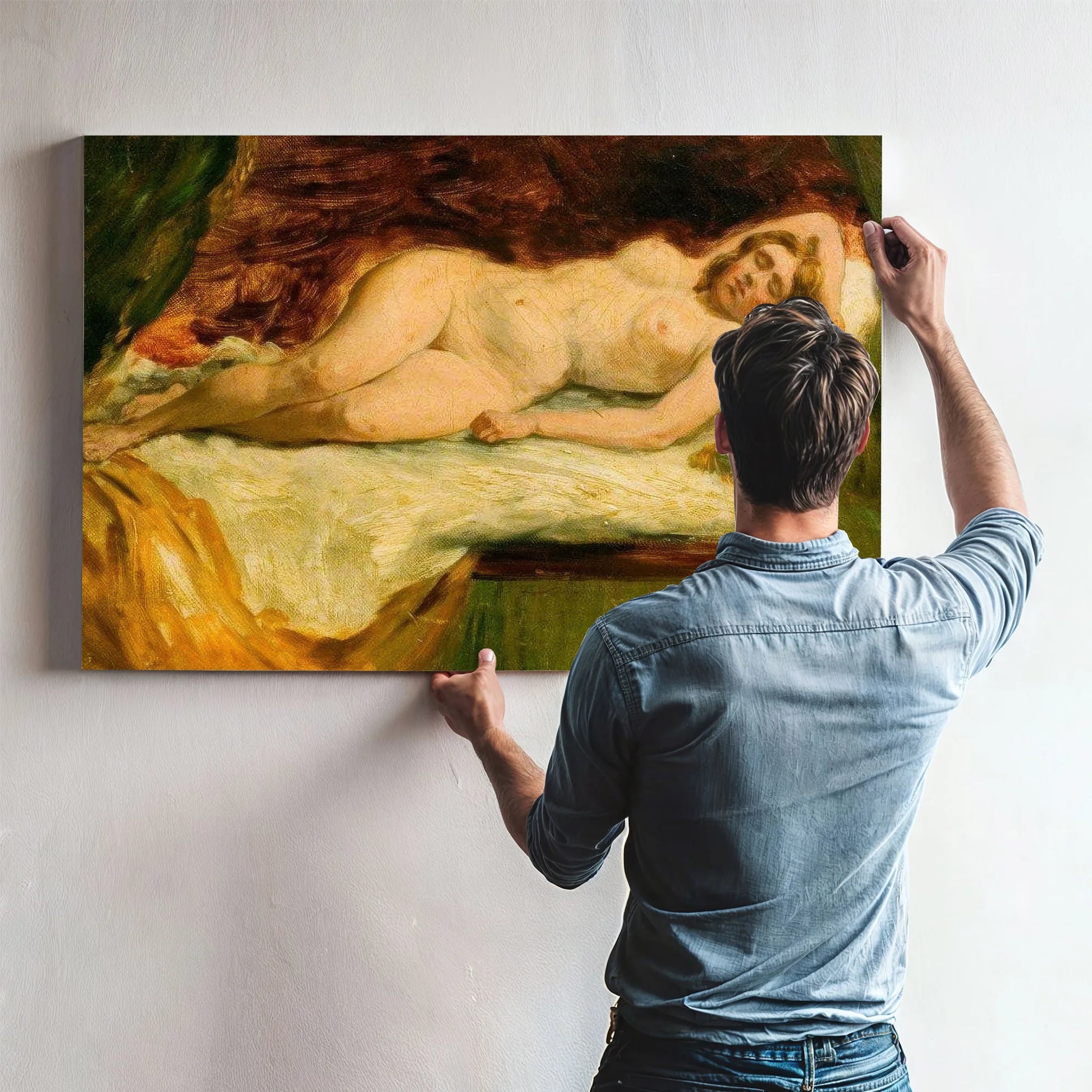 Study Of A Nude Female Sleeping By William Etty Fine Art Print