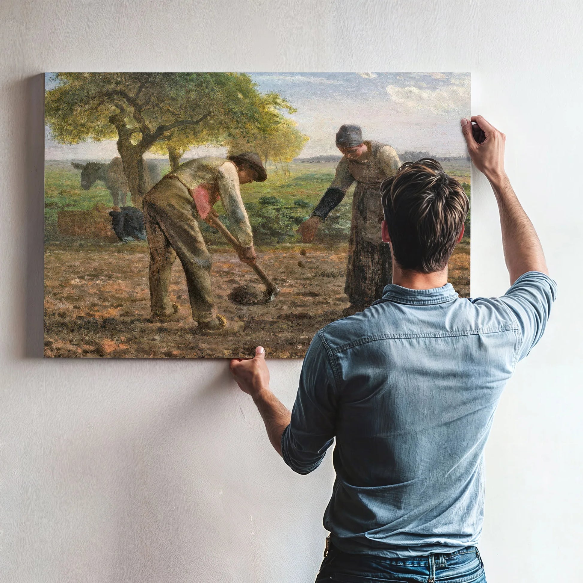Potato Planters By Jean Francois Millet Fine Art Print