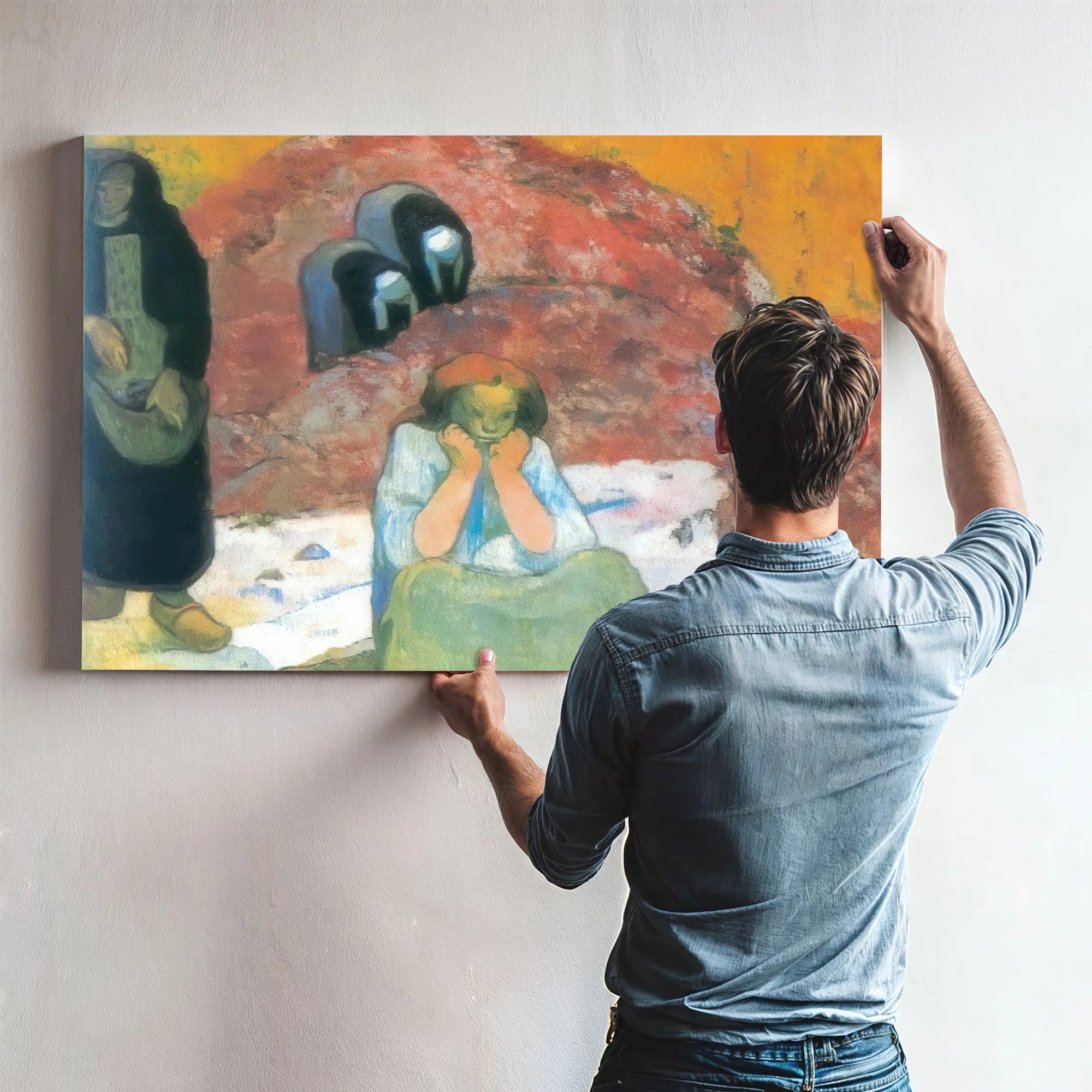 Human Miseries( Grape Harvest In Arles) By Paul Gauguin Fine Art Print