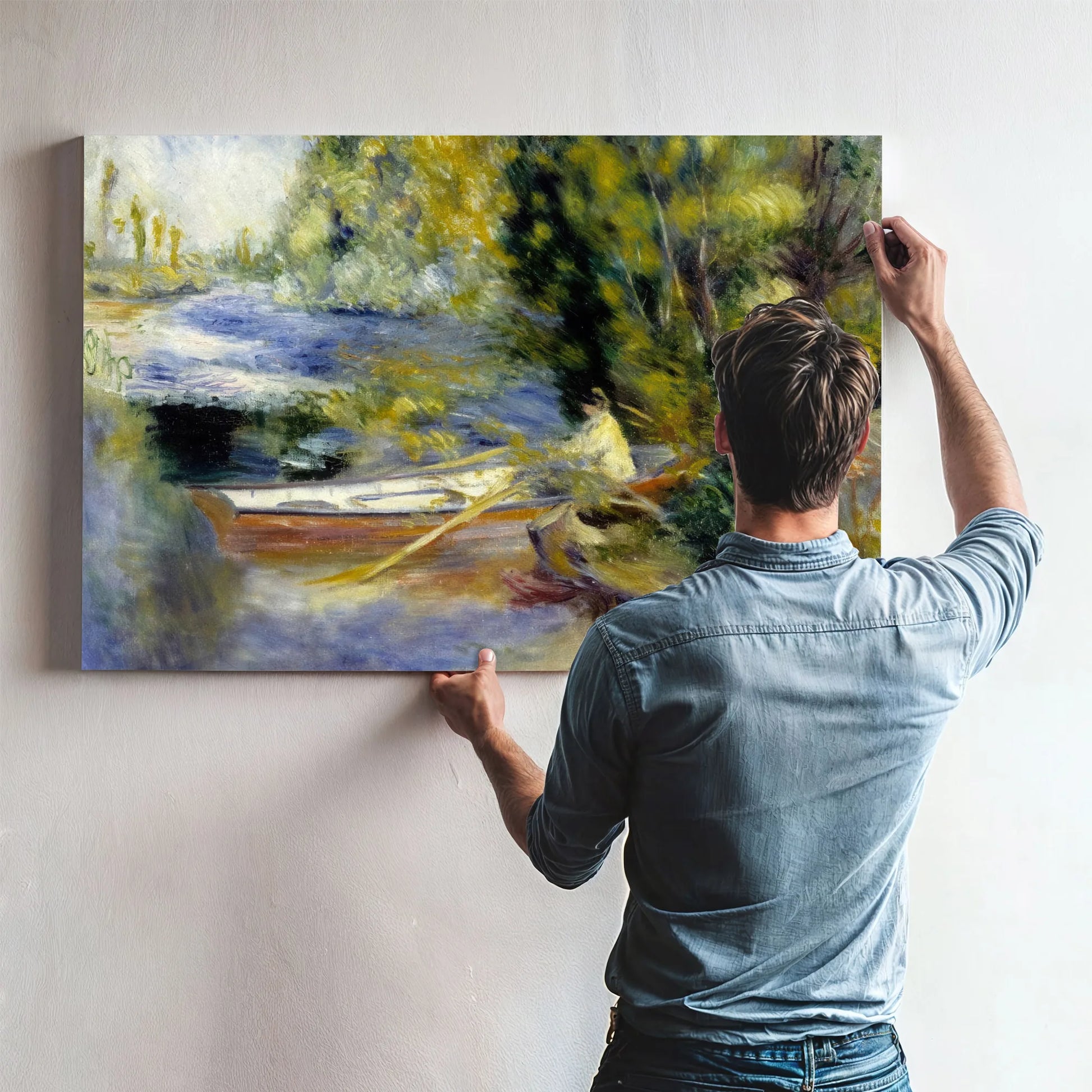At The Water's Edge By Pierre August Renoir Fine Art Print