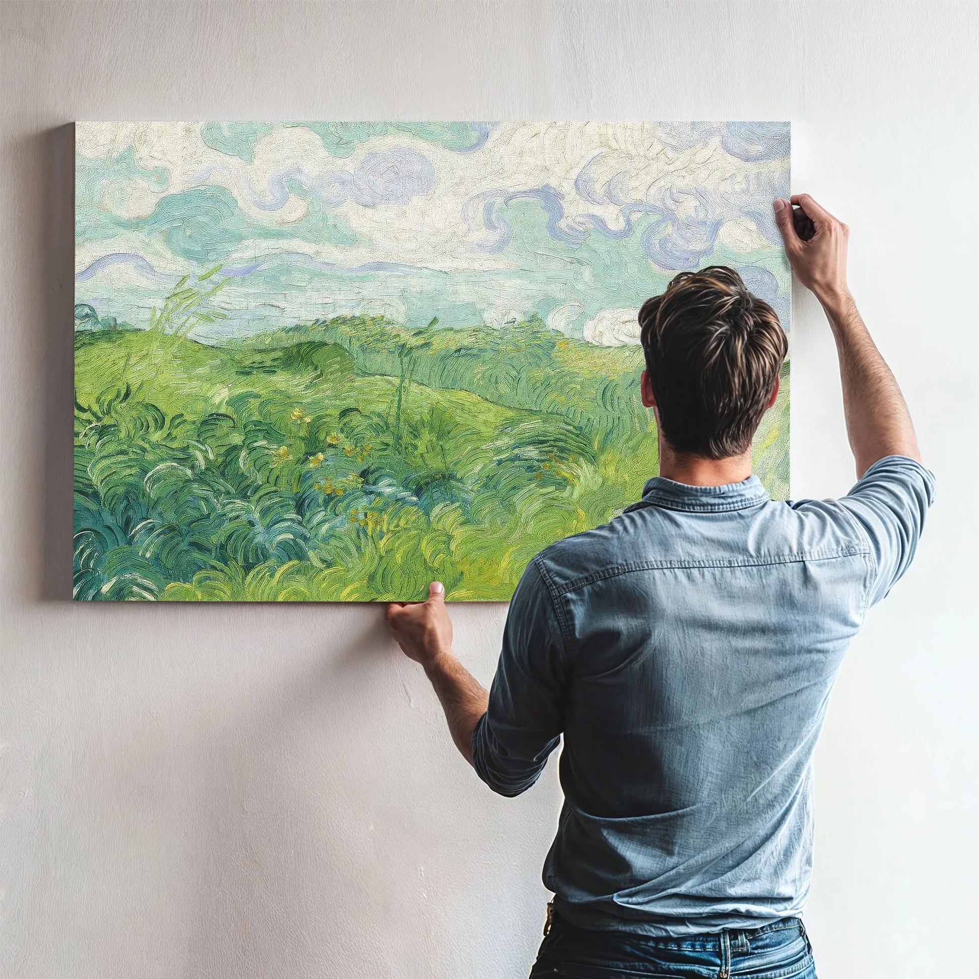 Green Wheat Fields Auvers By Vincent Van Gogh Fine Art Print