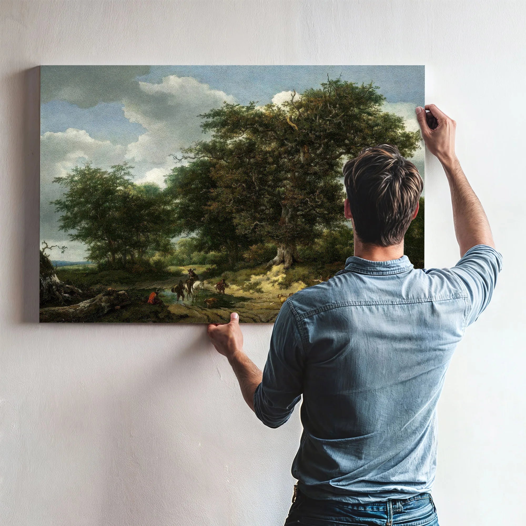 The Great Oak By Jacob Van Ruisdael Fine Art Print