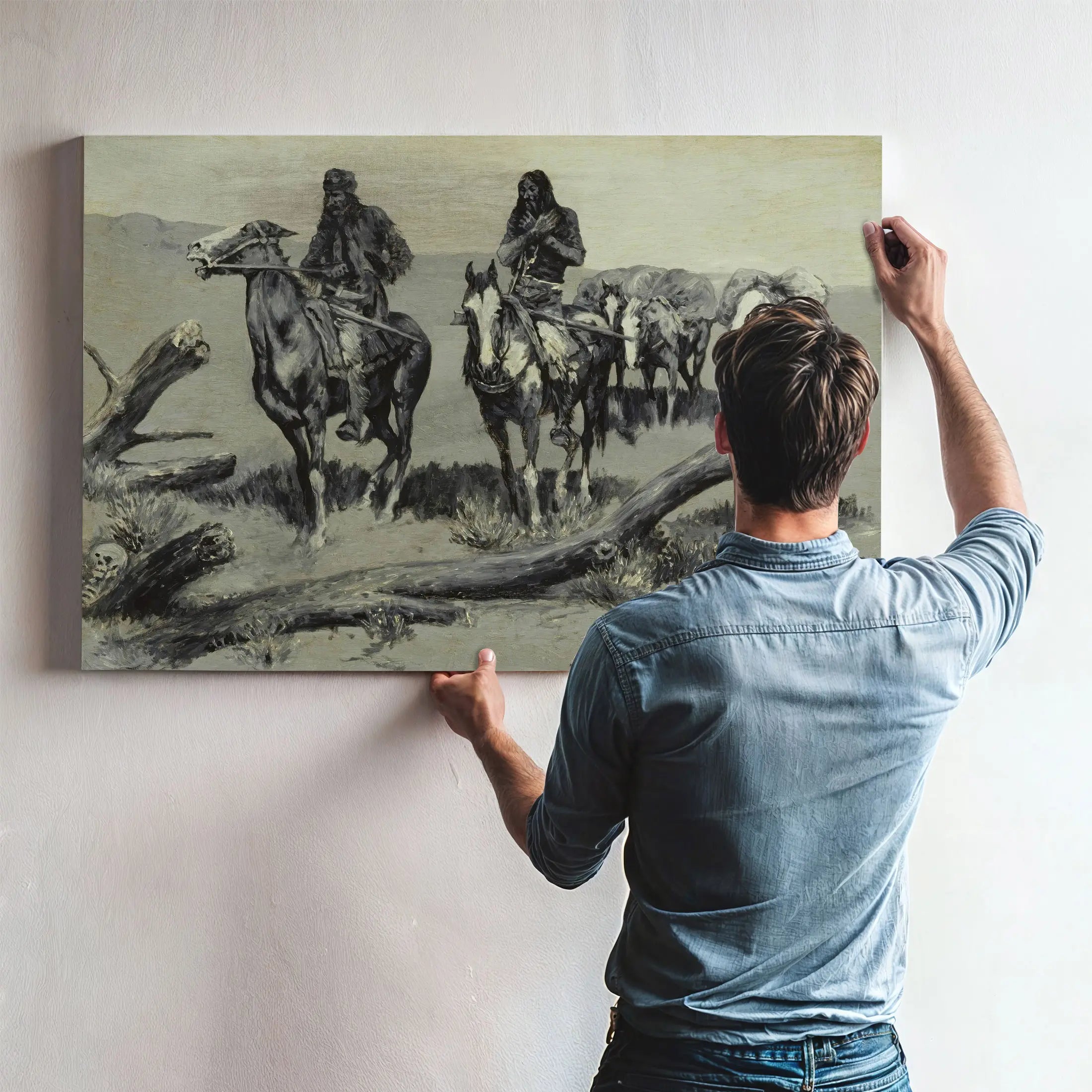 Dead Men The Discovery  by Frederic Remington