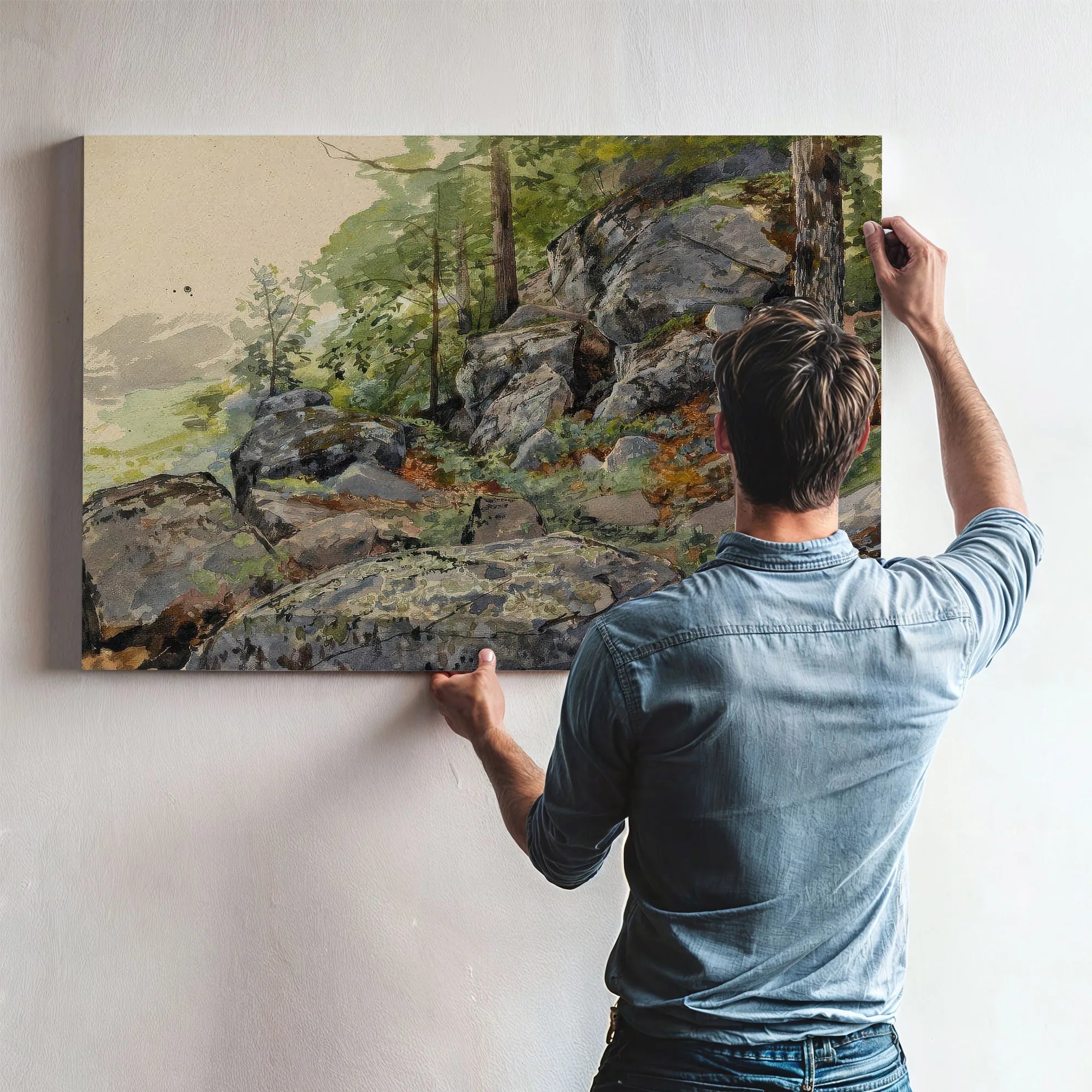 Woodland Builders By William Trost Richards Fine Art Print