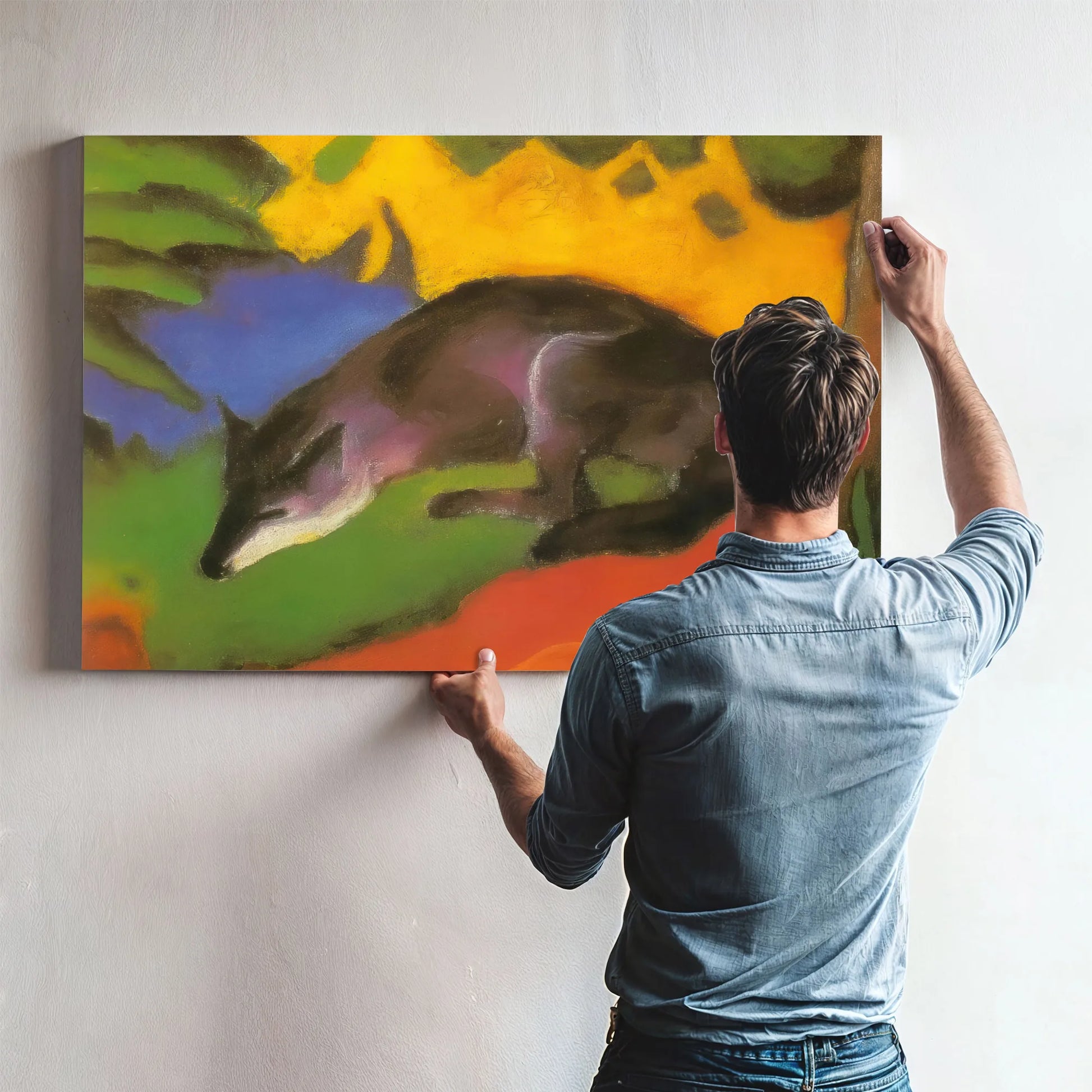 Blue Black Fox By Franz Marc Fine Art Print
