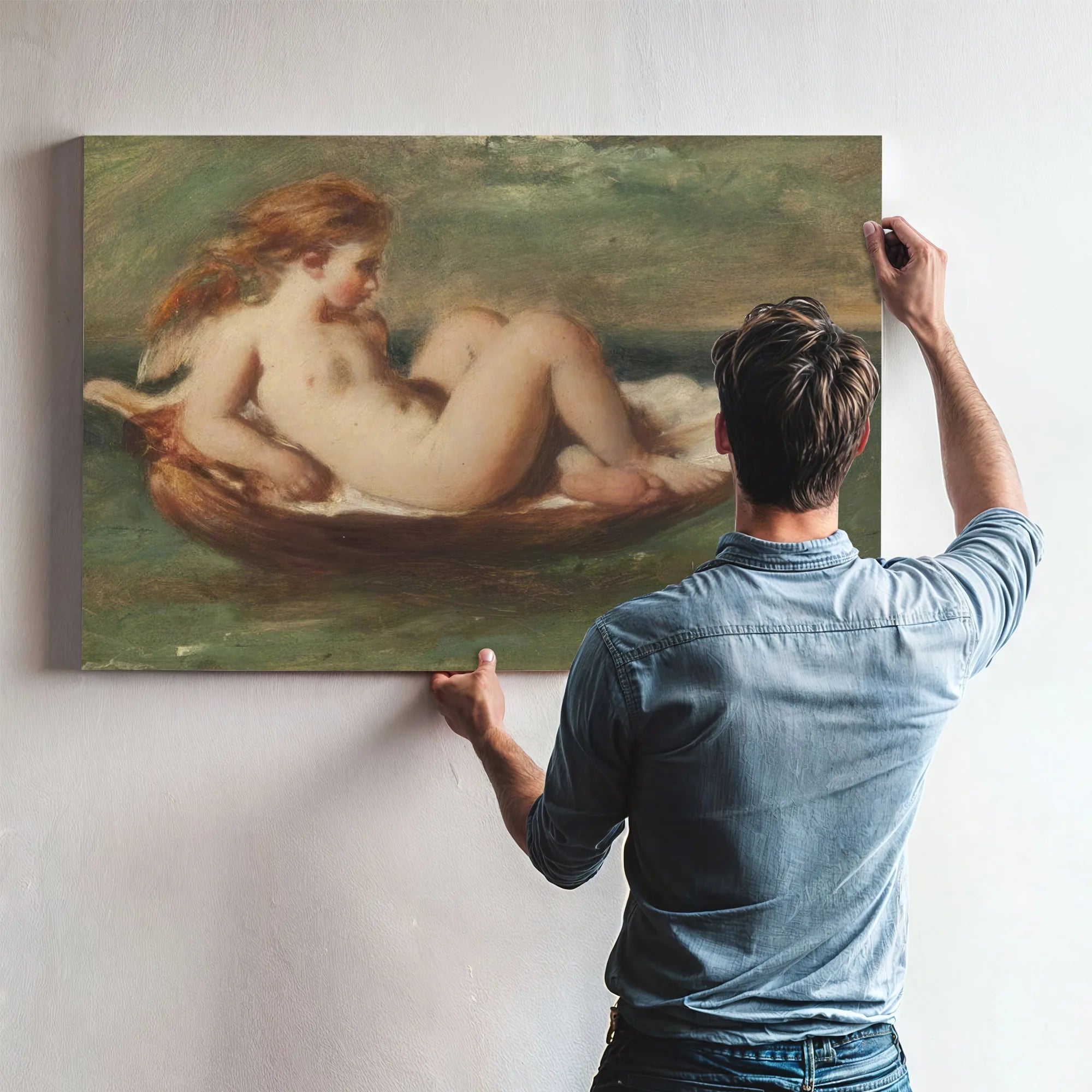 Cupid In A Shell By William Etty Fine Art Print