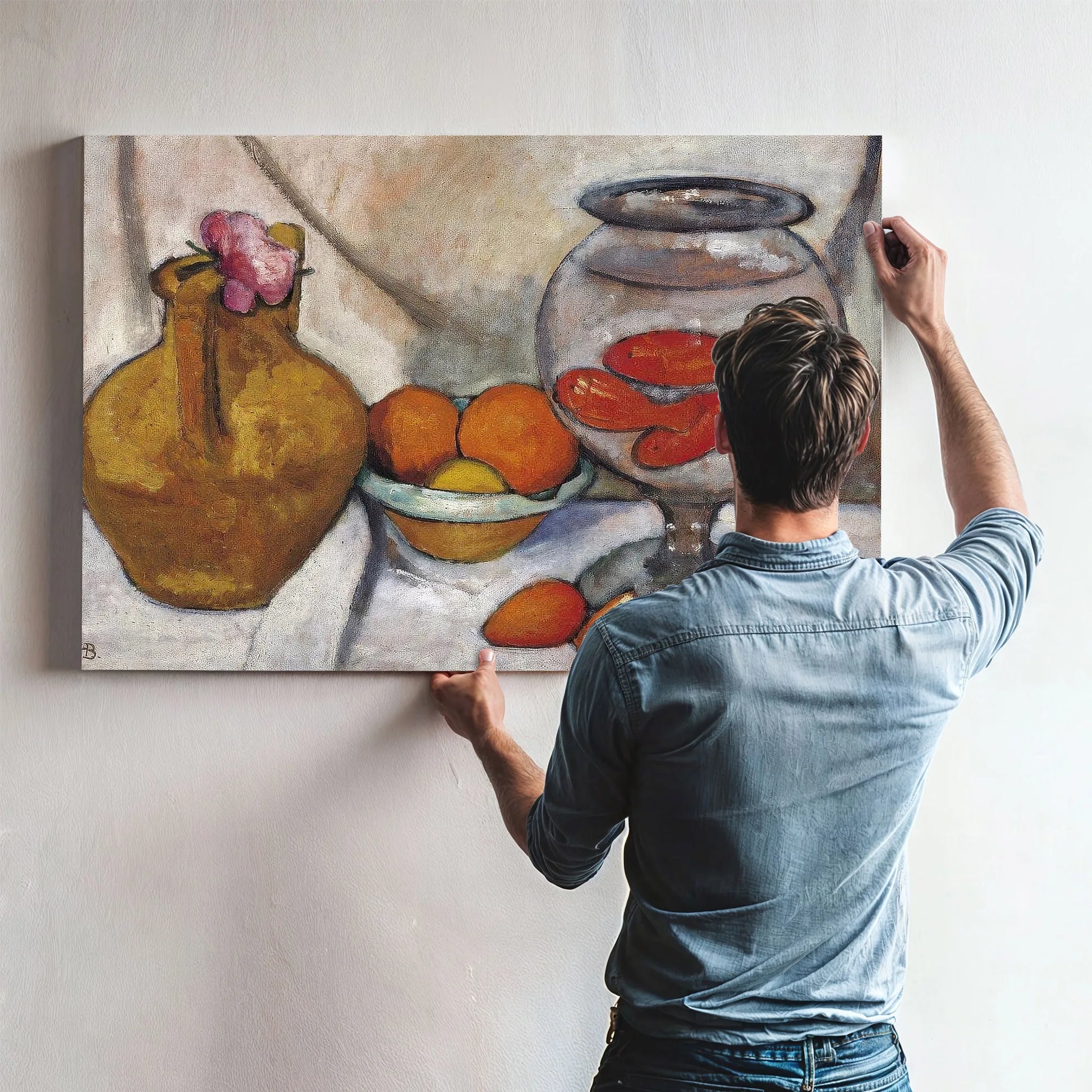 Still Life With Goldfish Bowl By Paula Modersohn Becker Fine Art Print
