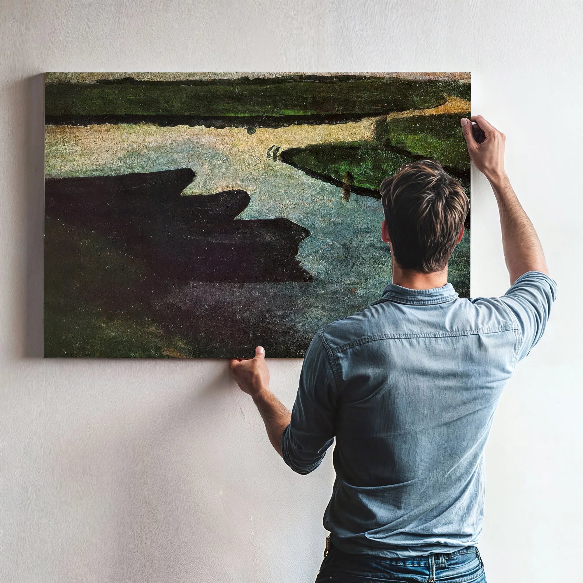 Canal With Peat Barges By Paula Modersohn Becker Fine Art Print
