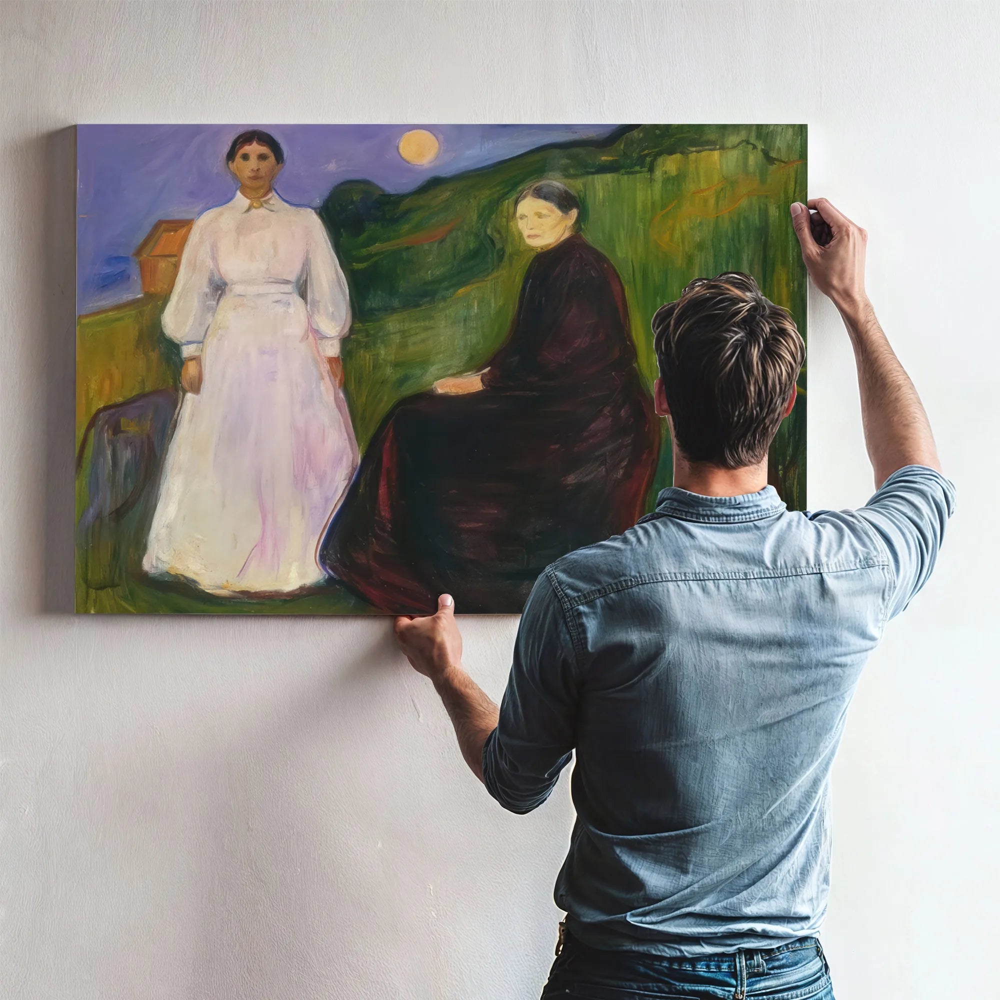 Mother And Daughter 1897 By Edvard Munch Fine Art Print