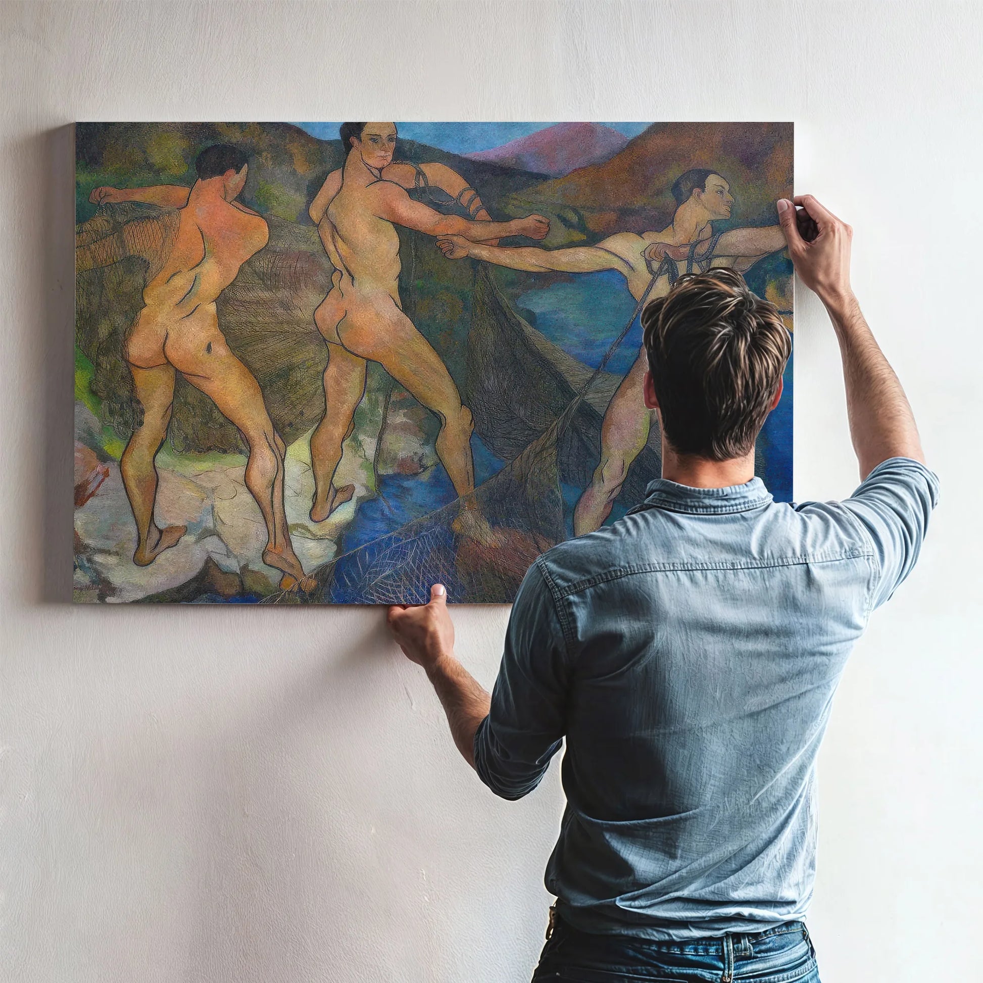 The Launch Of The Net 1914 By Suzanne Valadon Fine Art Print