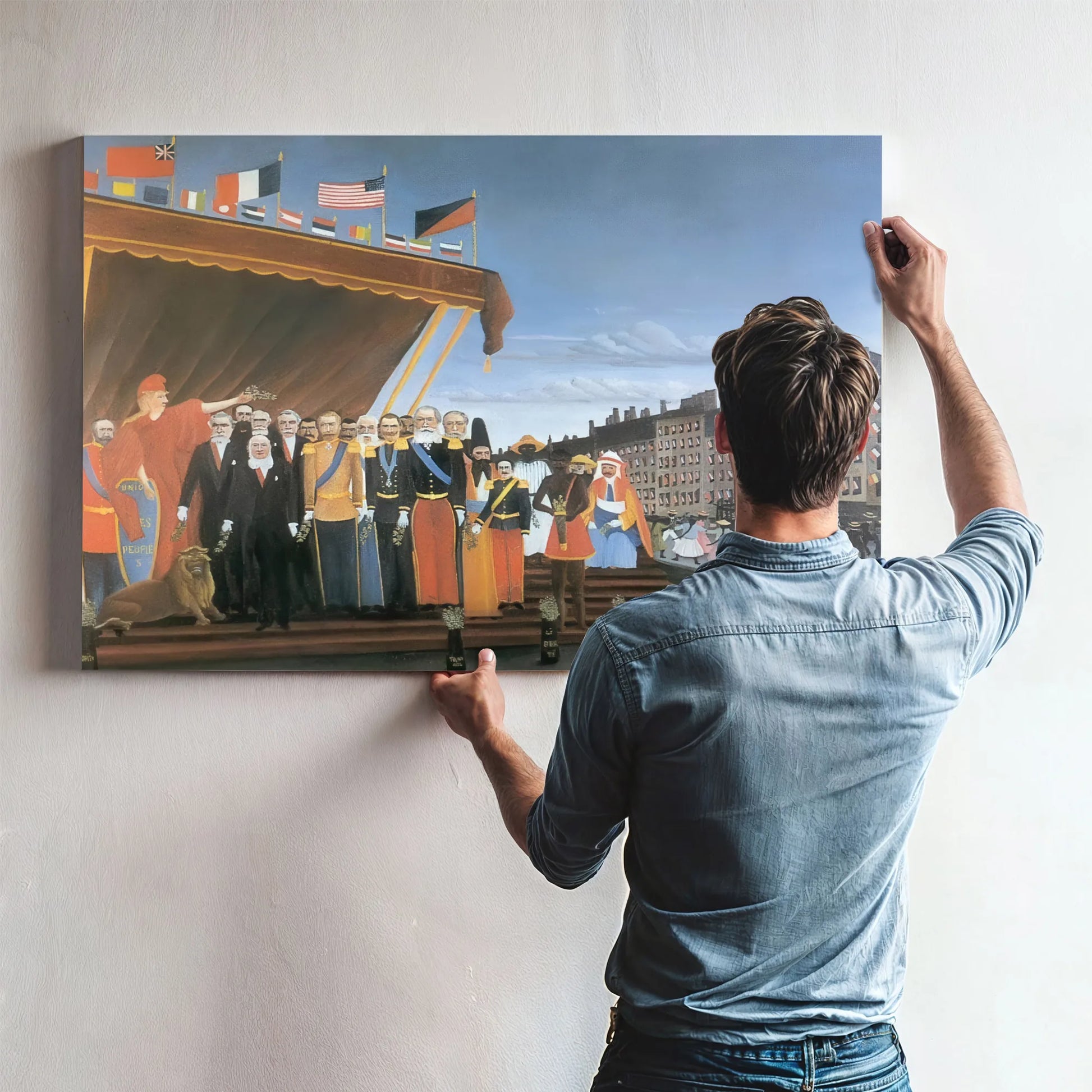 The Representatives Of Foreign Powers Coing To Salute The Republic A Token Of Peace 1907 By Henri Rousseau Fine Art Print