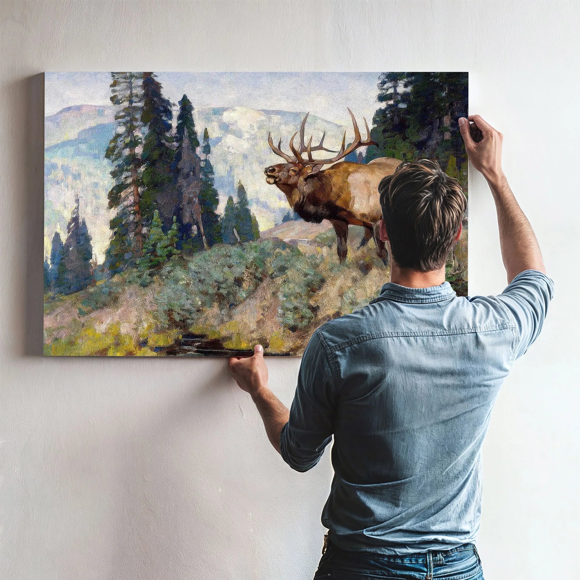 Wind River Bugler By Carl Rungius Fine Art Print