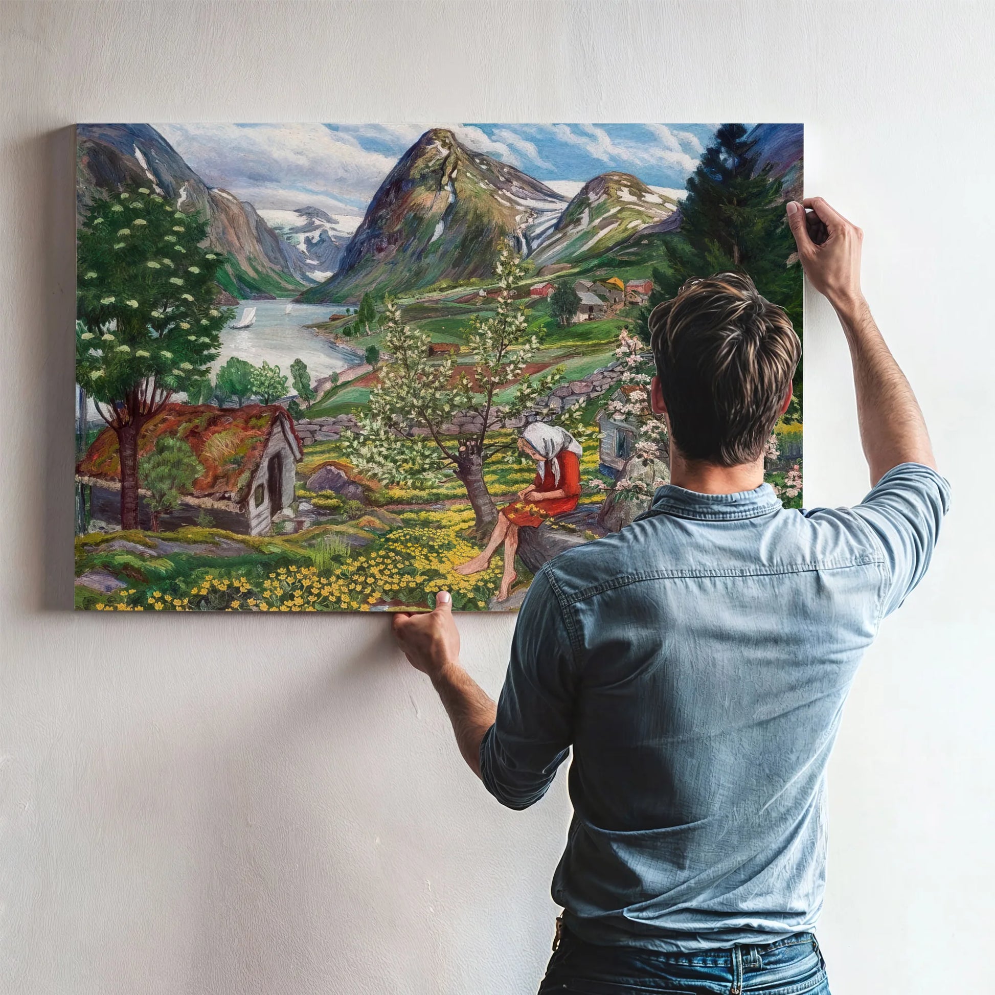 Kari Motif From Sunde 1 By Nicolai Astrup Fine Art Print