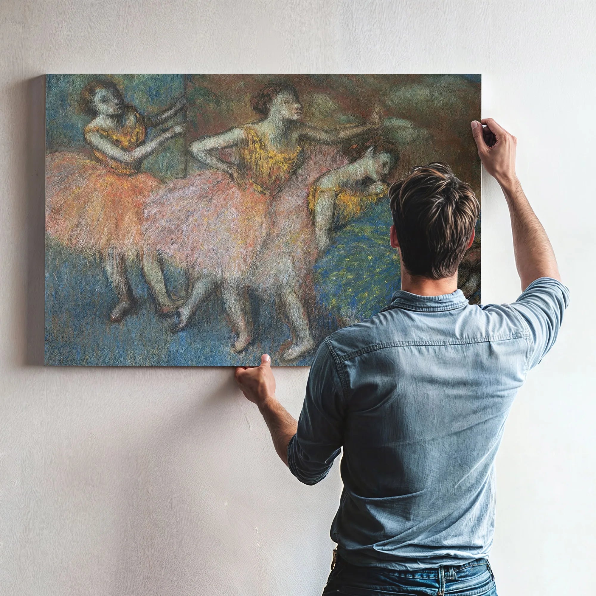 Green And Yellow Dancers By Edgar Degas Fine Art Print