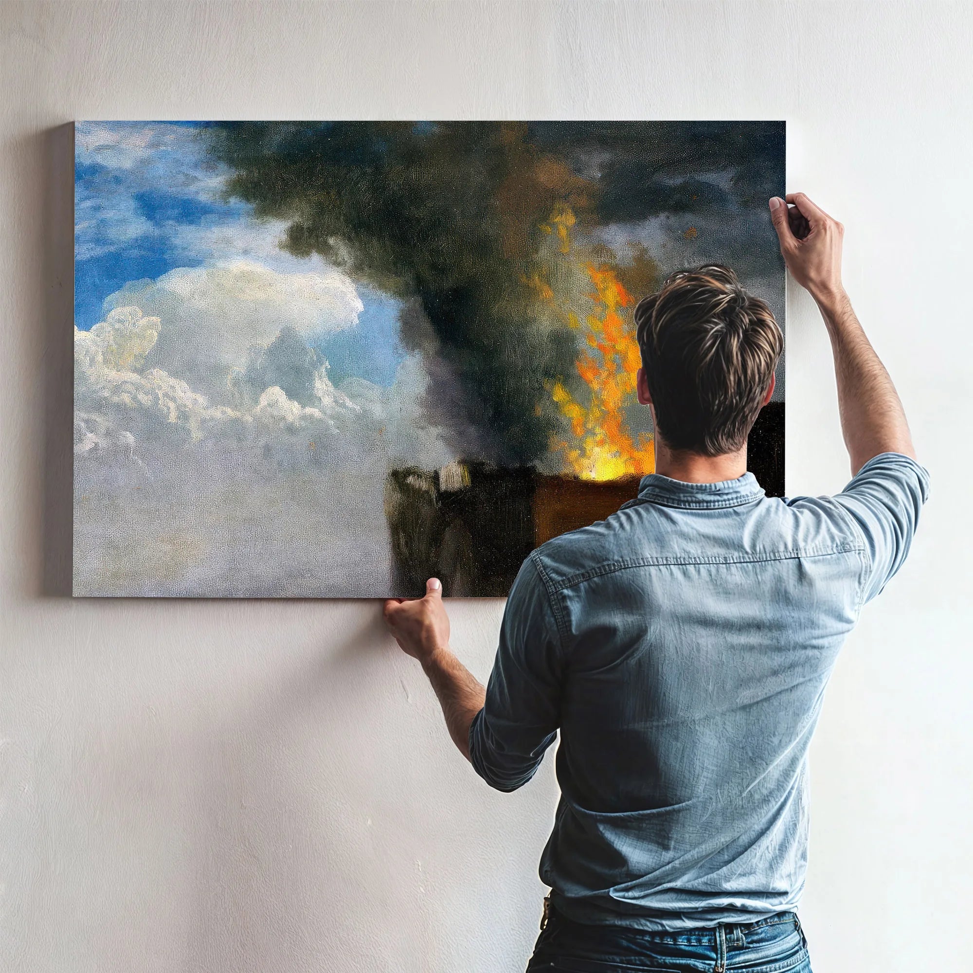 The Conflagration By Bierstadt Albert Fine Art Print