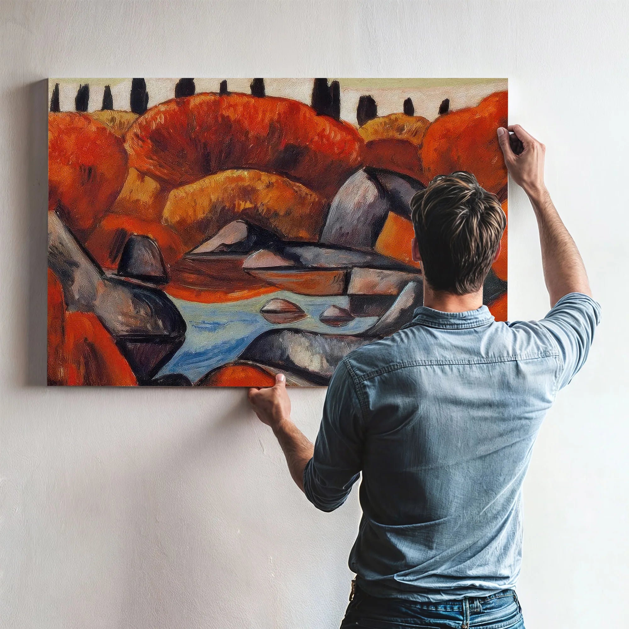Flaming Pool Dogtown By Marsden Hartley Fine Art Print