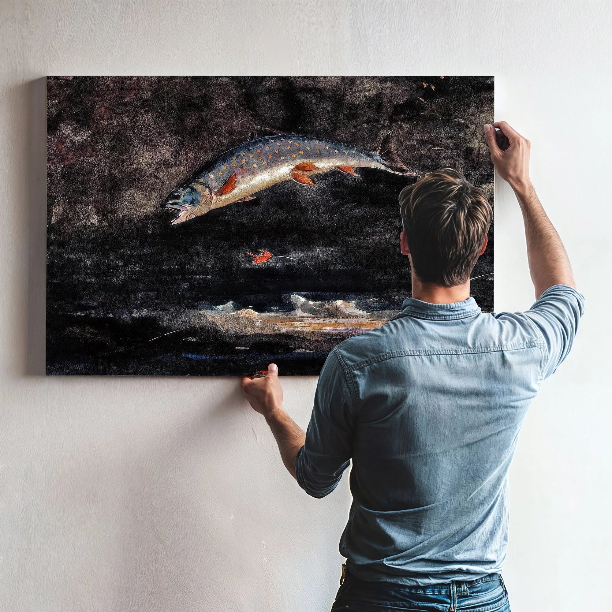 Jumping Trout By Winslow Homer Fine Art Print