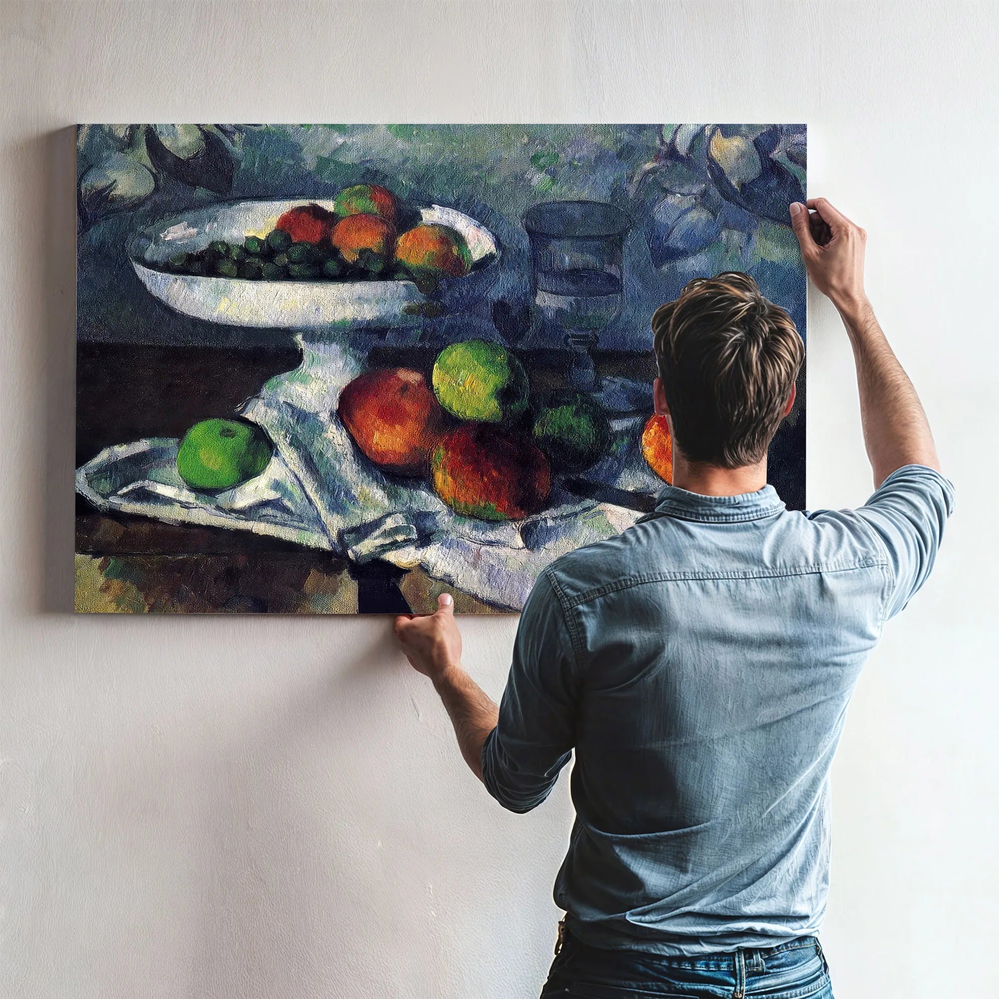 Still Life With Fruit Dish 1879 1880 46X55Cm Museum Of Modern Art By Paul Cezanne Fine Art Print