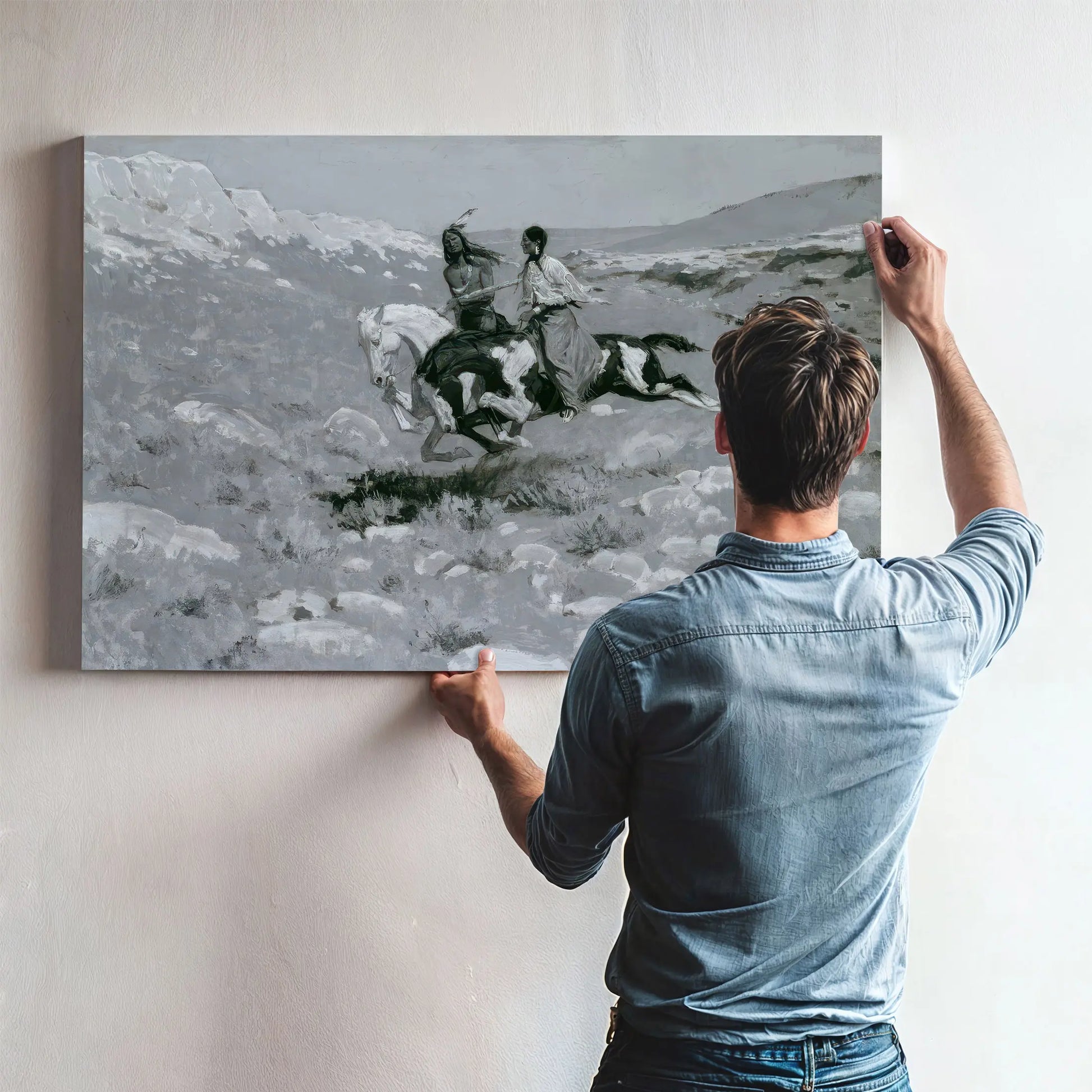 Ceremony Of The Fastest Horse C by Frederic Remington