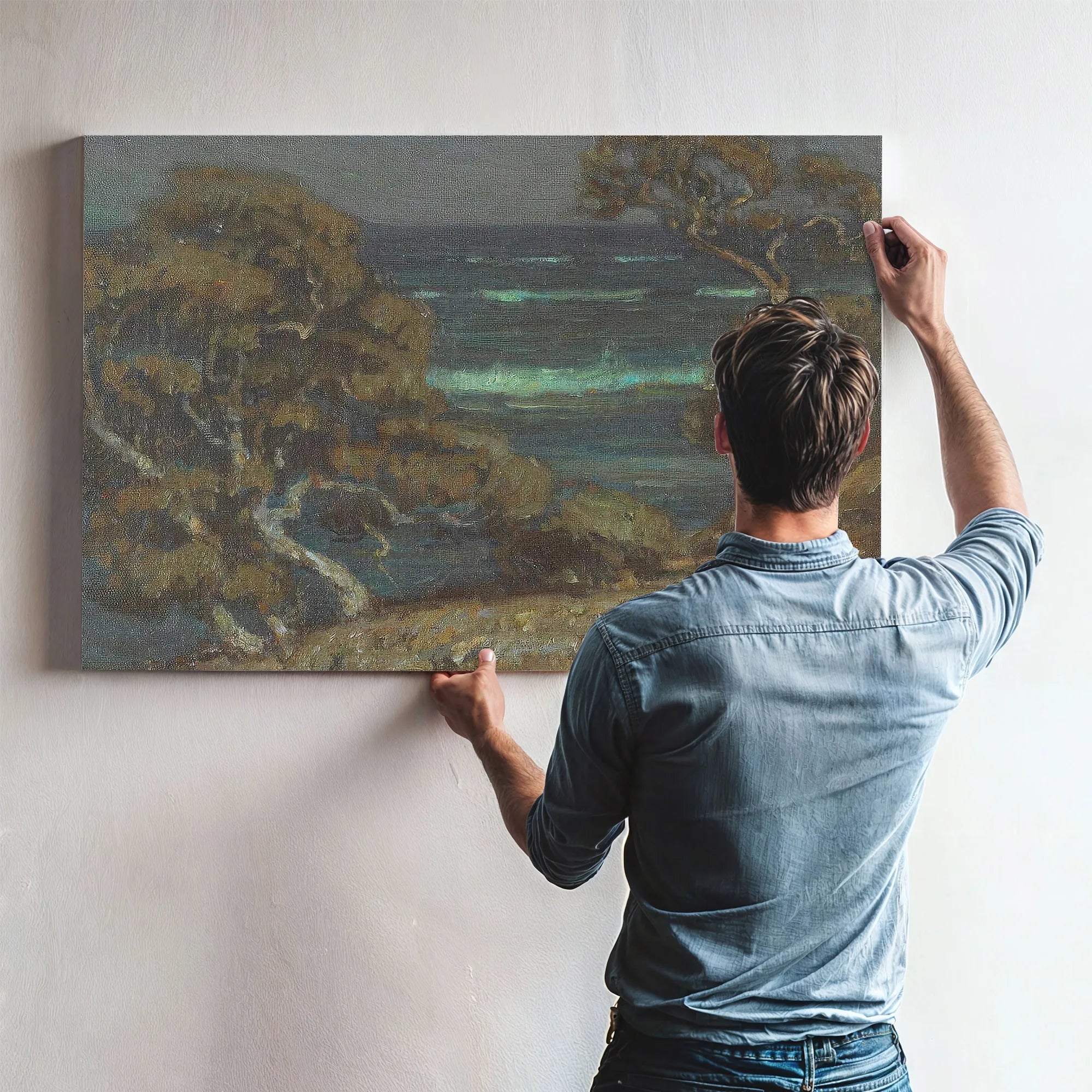 A Coastal Path Among Cypress Trees By William Wendt Fine Art Print