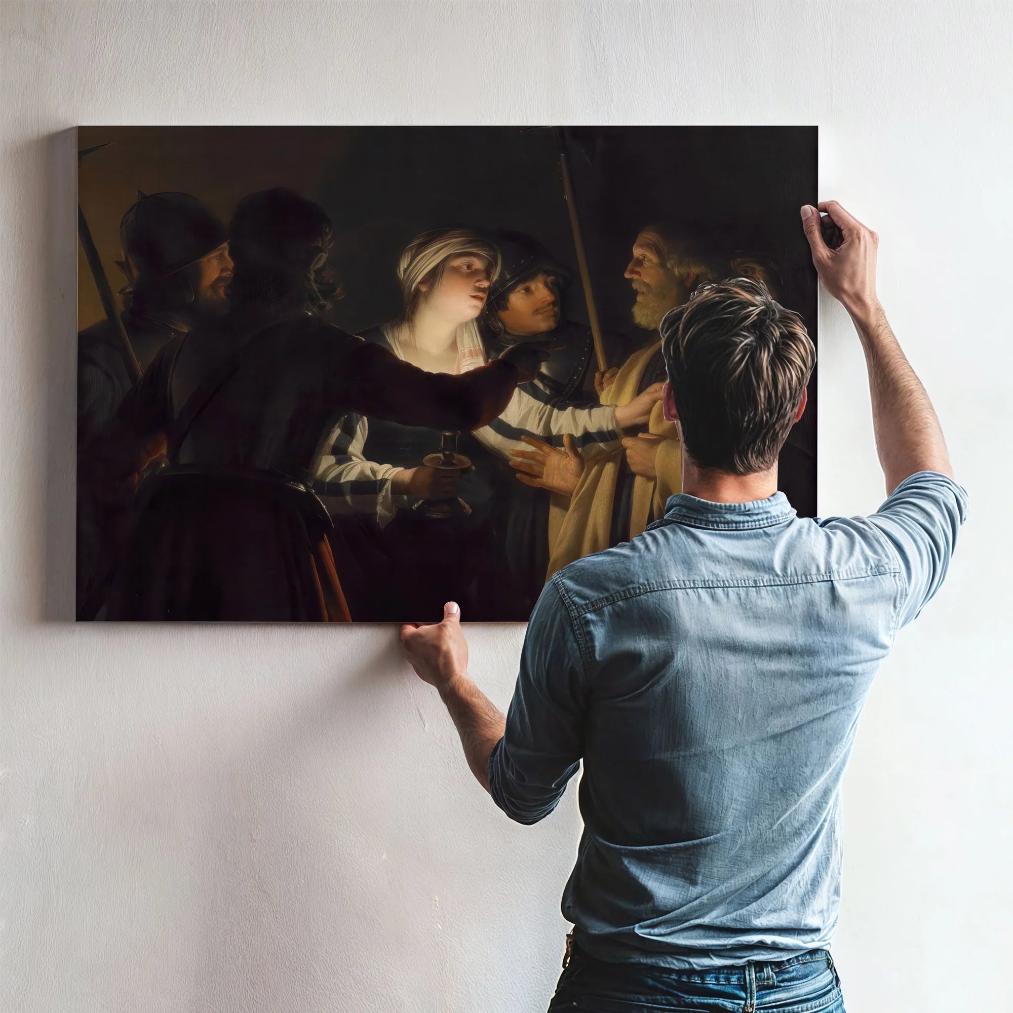 The Denial Of St. Peter By Gerrit Van Honthorst Fine Art Print