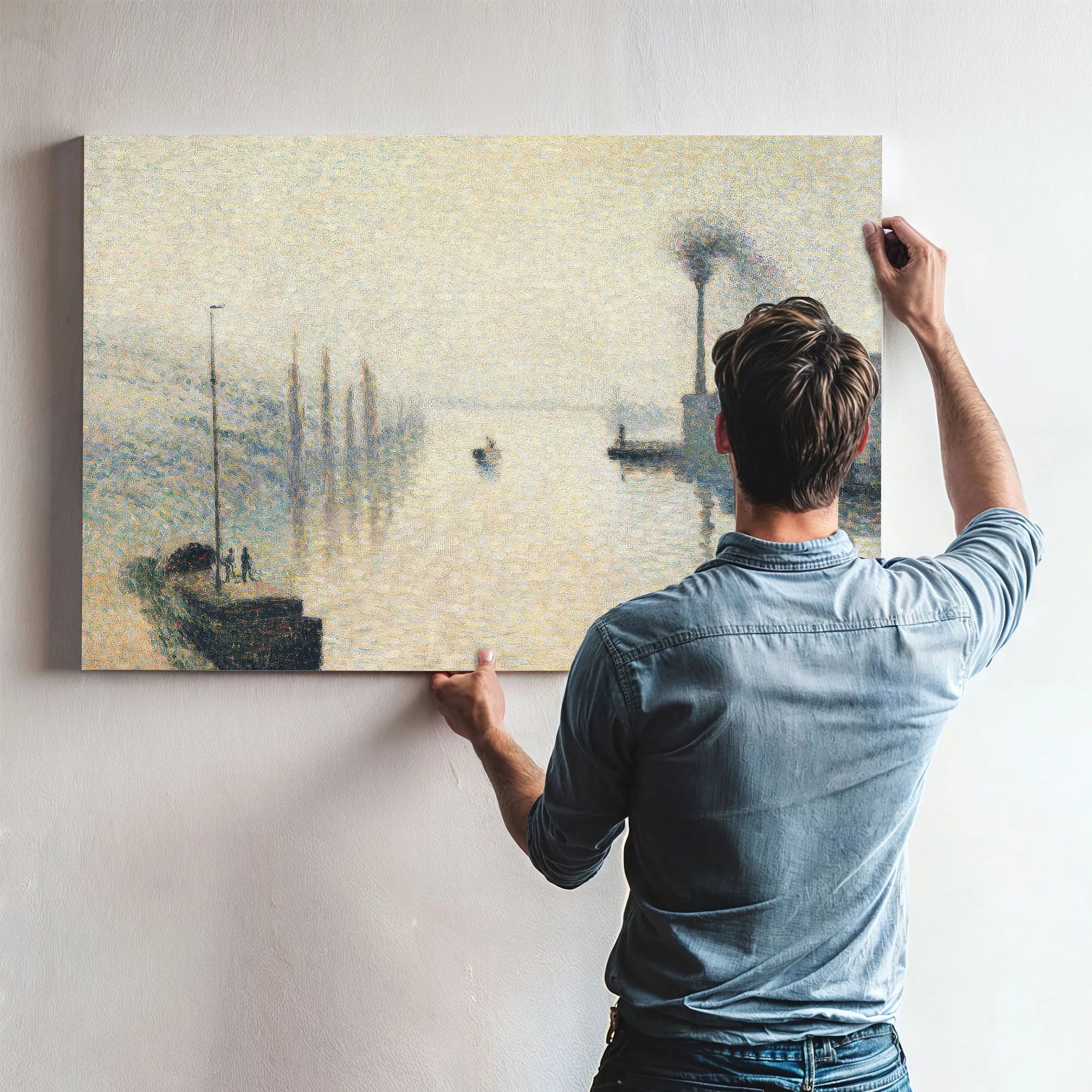 Li Le Lacroix Rouen The Effect Of Fog By Camille Pissarro Fine Art Print