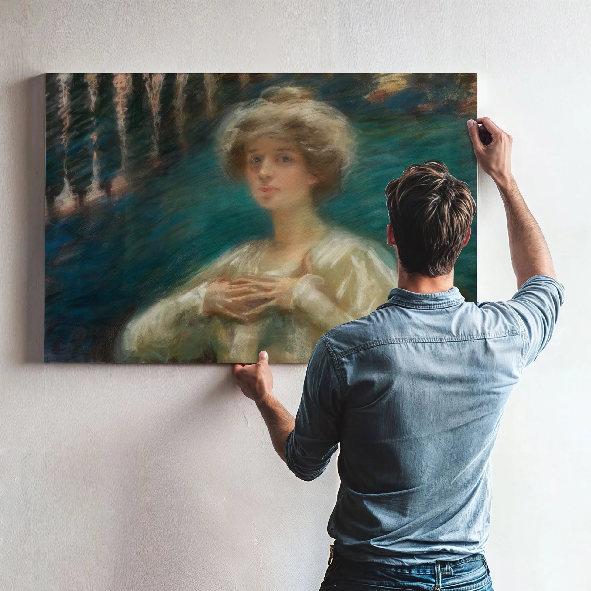 Sylvan Background By Alice Pike Barney Fine Art Print