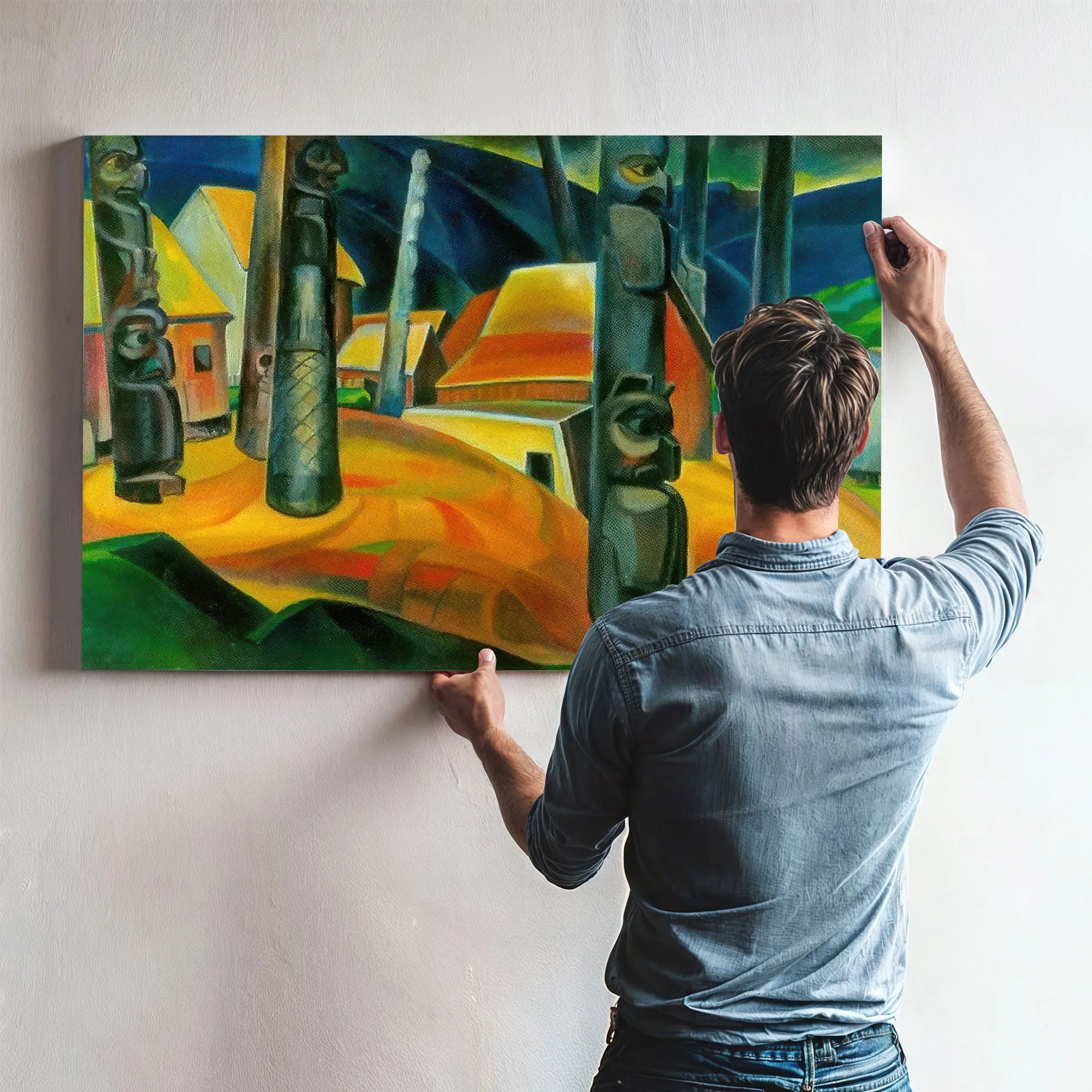 Kisplax Village By Emily Carr Fine Art Print