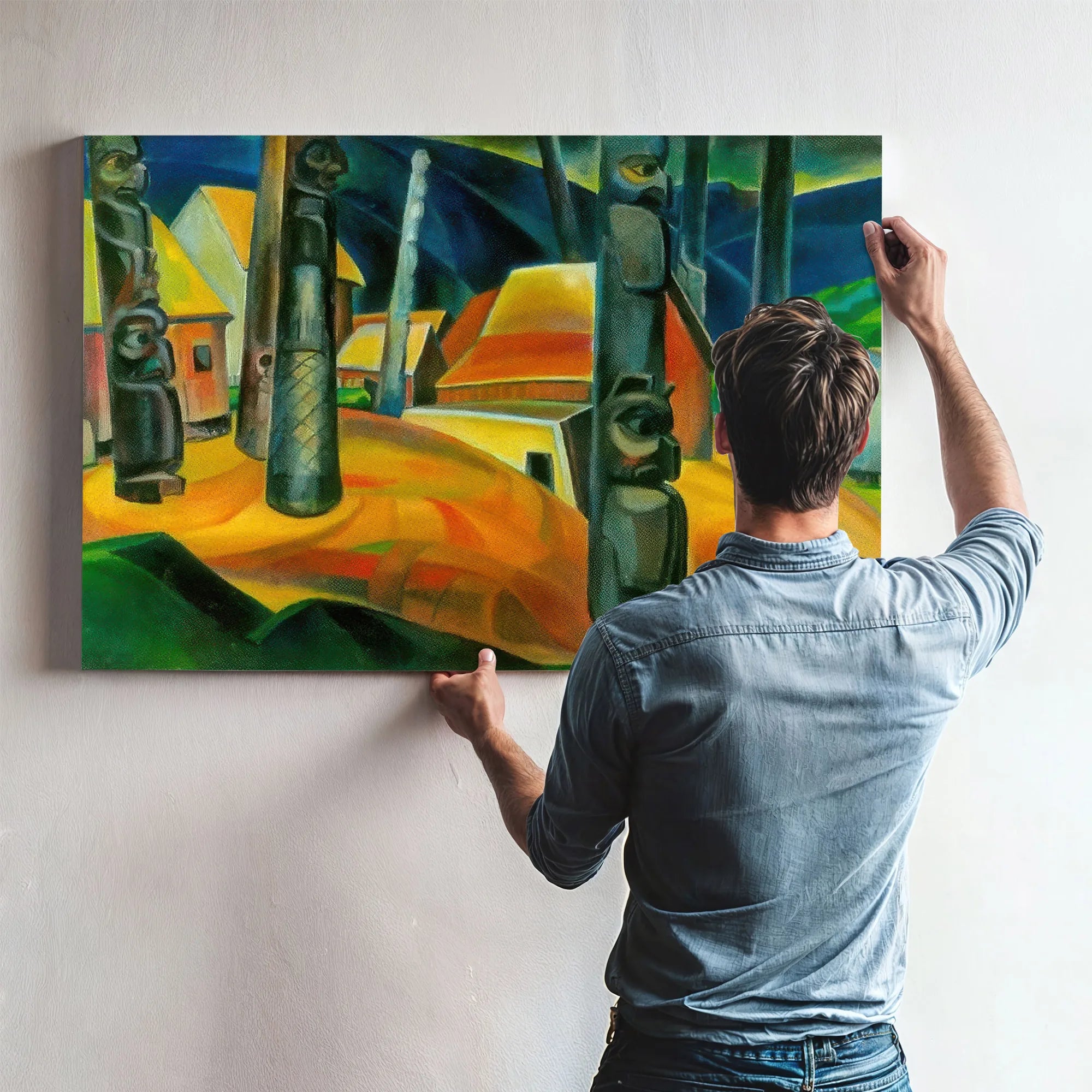 Kisplax Village By Emily Carr Fine Art Print