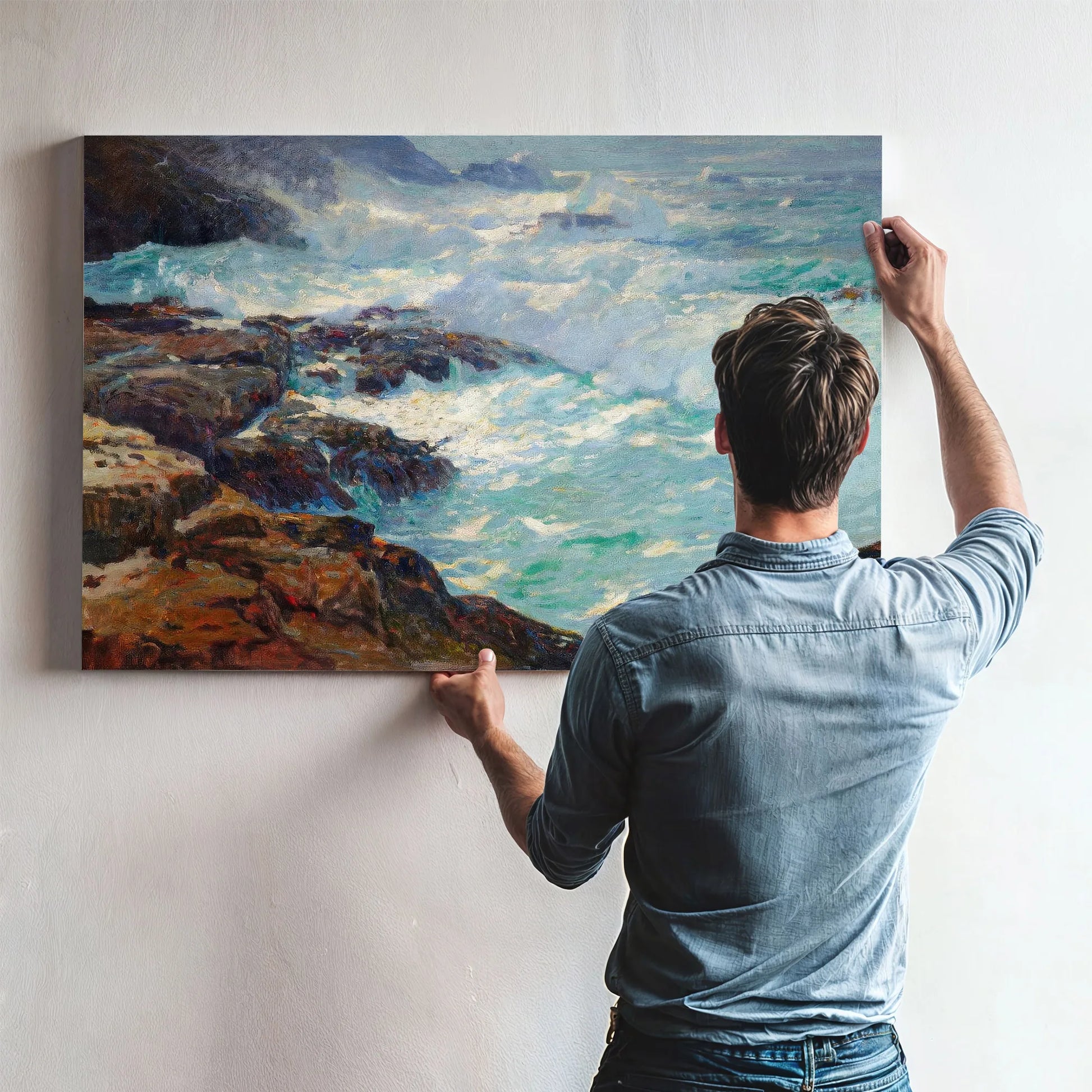 Storm Lashed Coast By William Frederick Ritschel By William Frederick Ritsche Fine Art Print