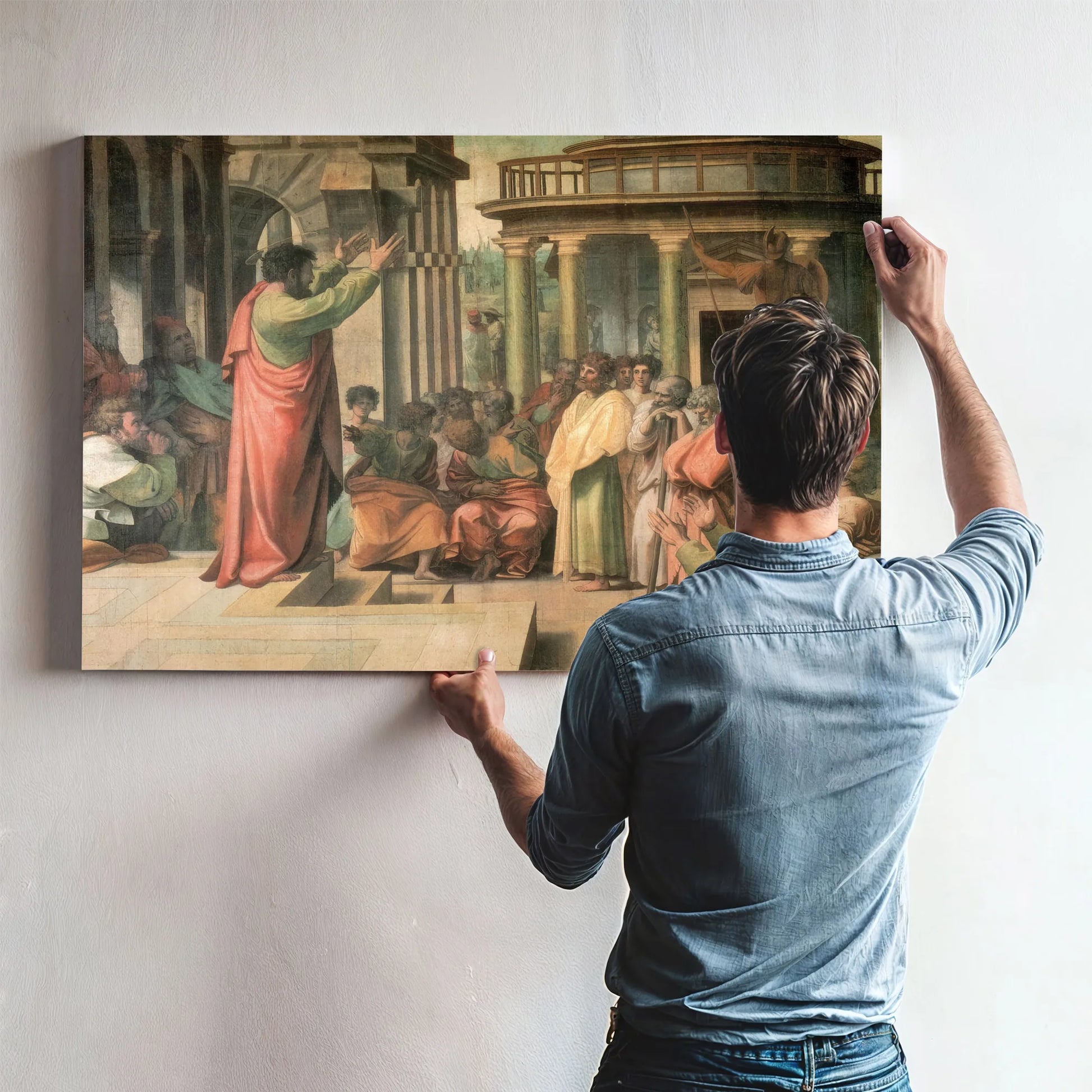 St. Paul Preaching In Athens By Raphael Fine Art Print