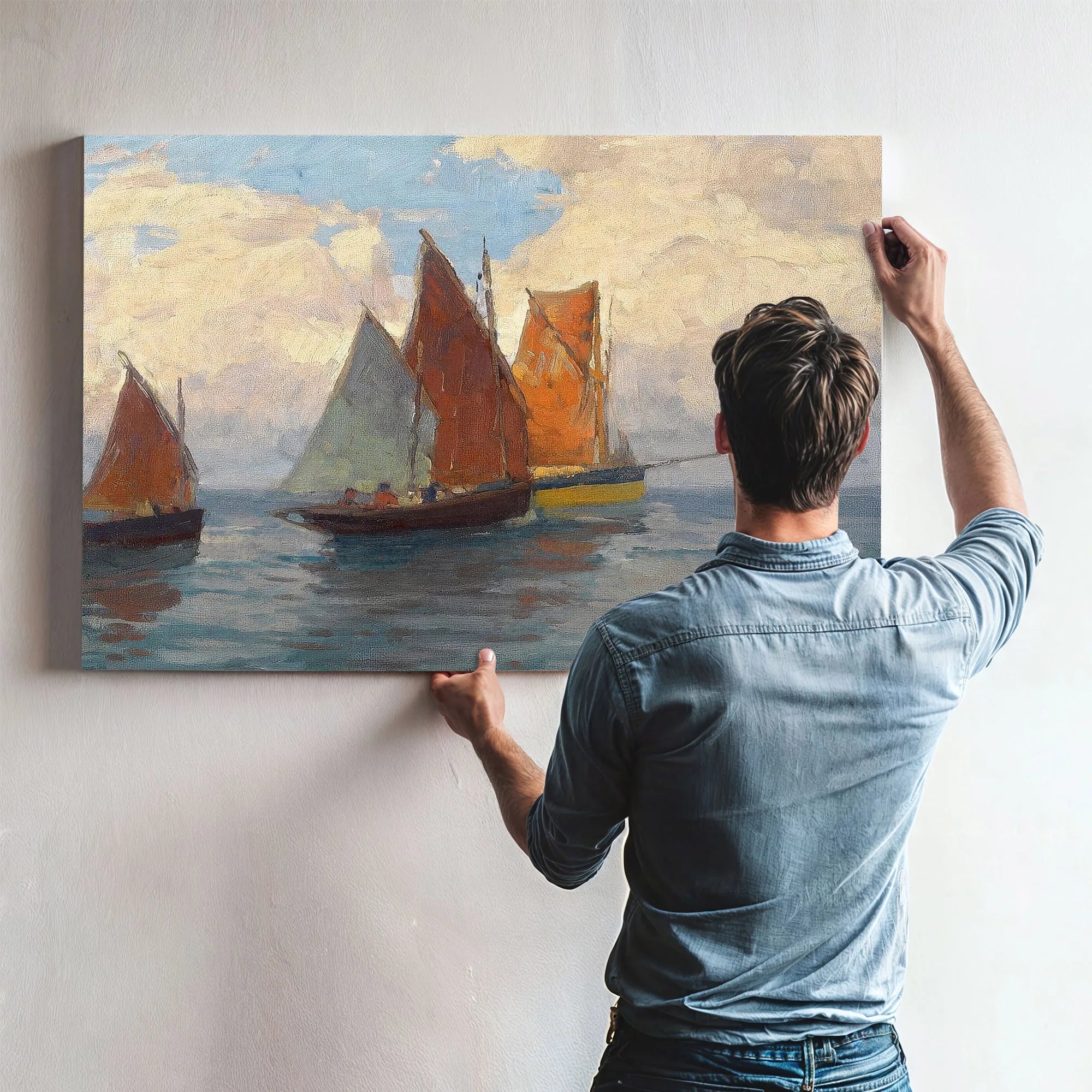 Fishing Boats By Edgar Payne Fine Art Print