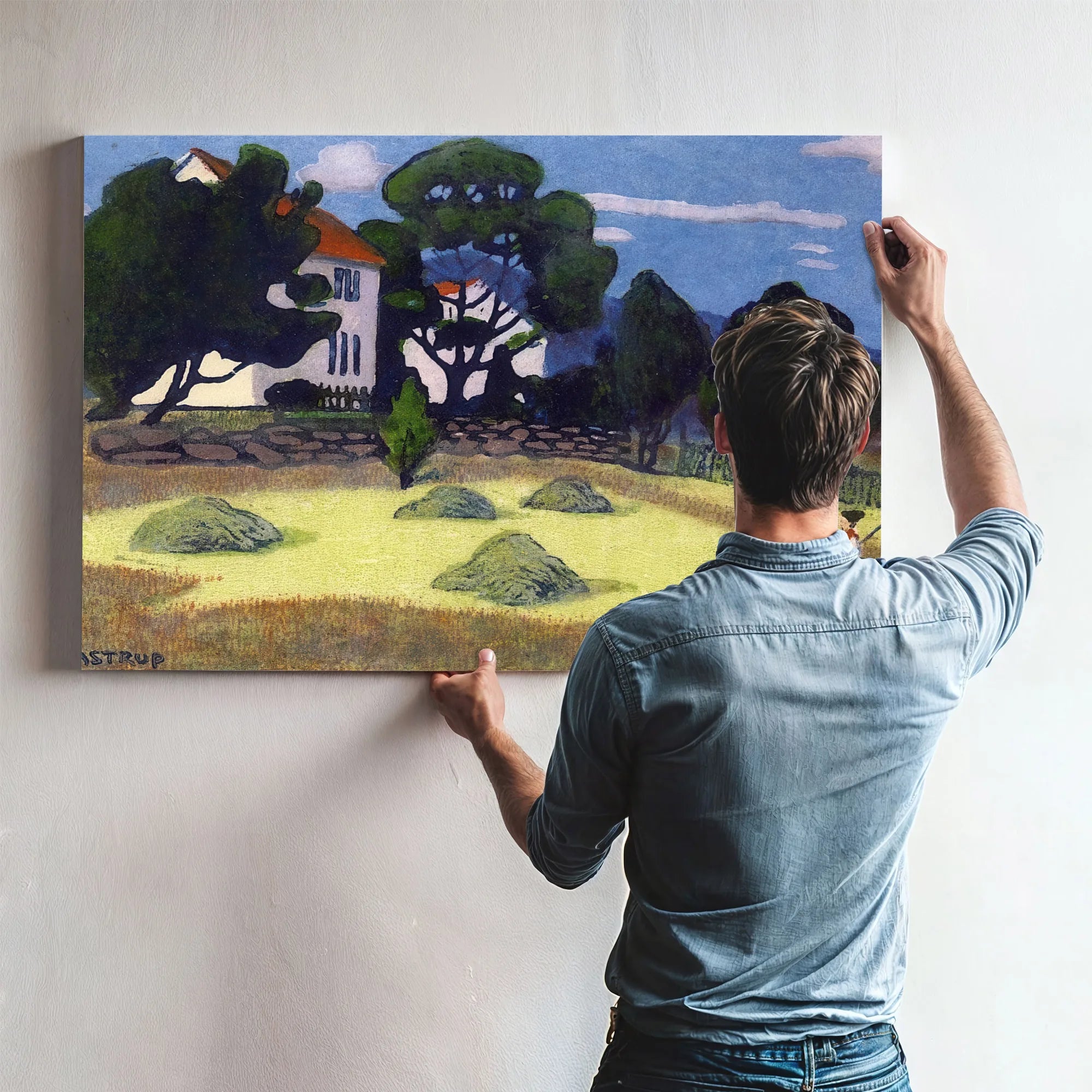 Home From Work 1 By Nicolai Astrup Fine Art Print