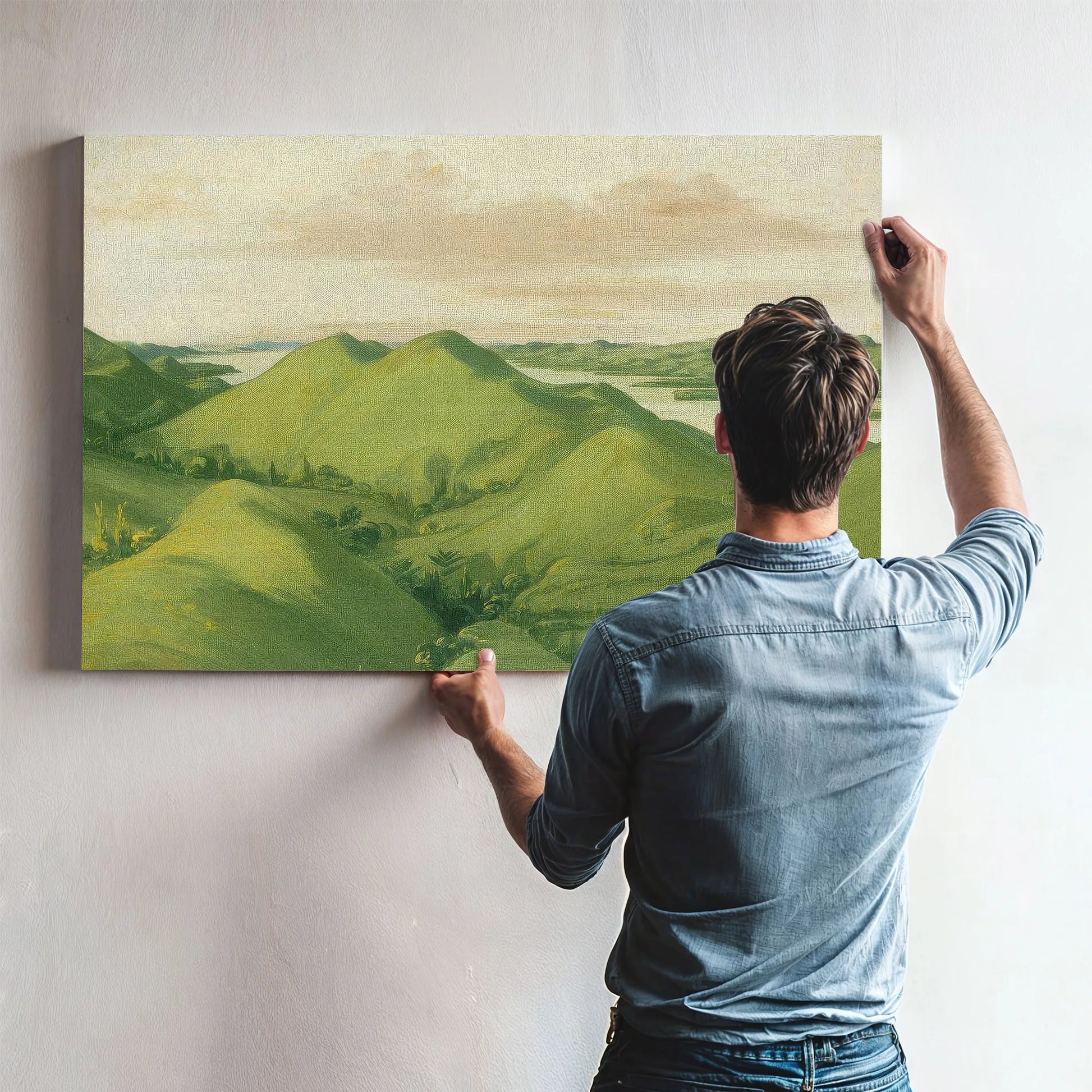 Beautiful Grassy Bluffs, 110 Miles Above St. Louis By George Catlin Fine Art Print