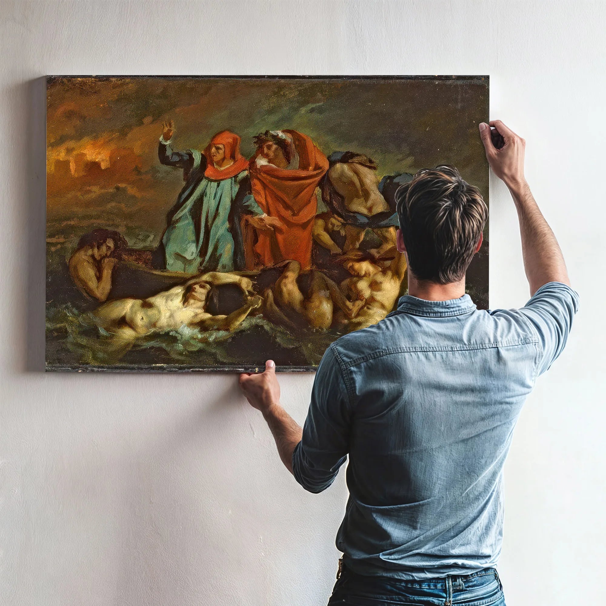 Dantes Bark By Eugene Delacroix Fine Art Print