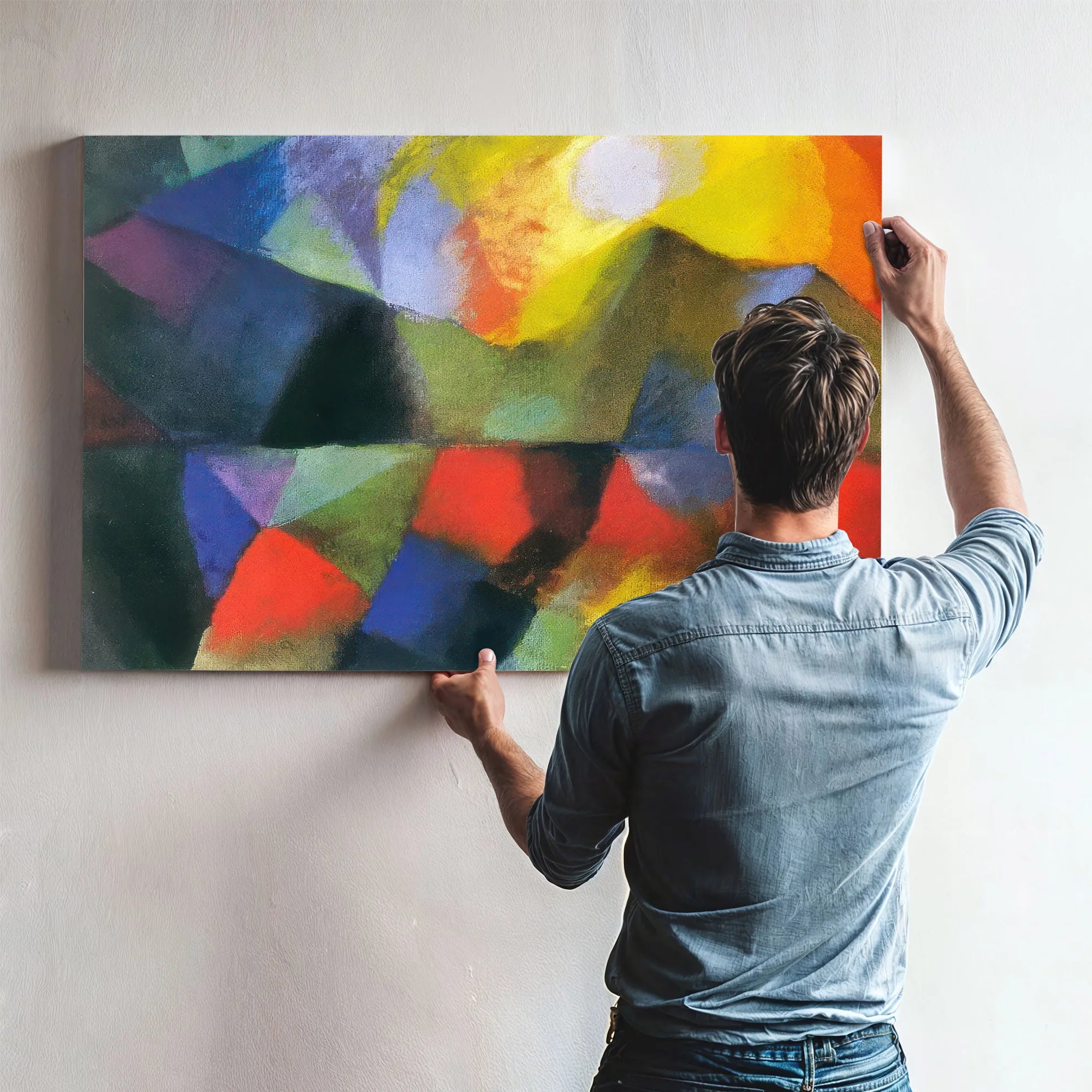 Coloured Composition (Lake Thun) By August Macke Fine Art Print