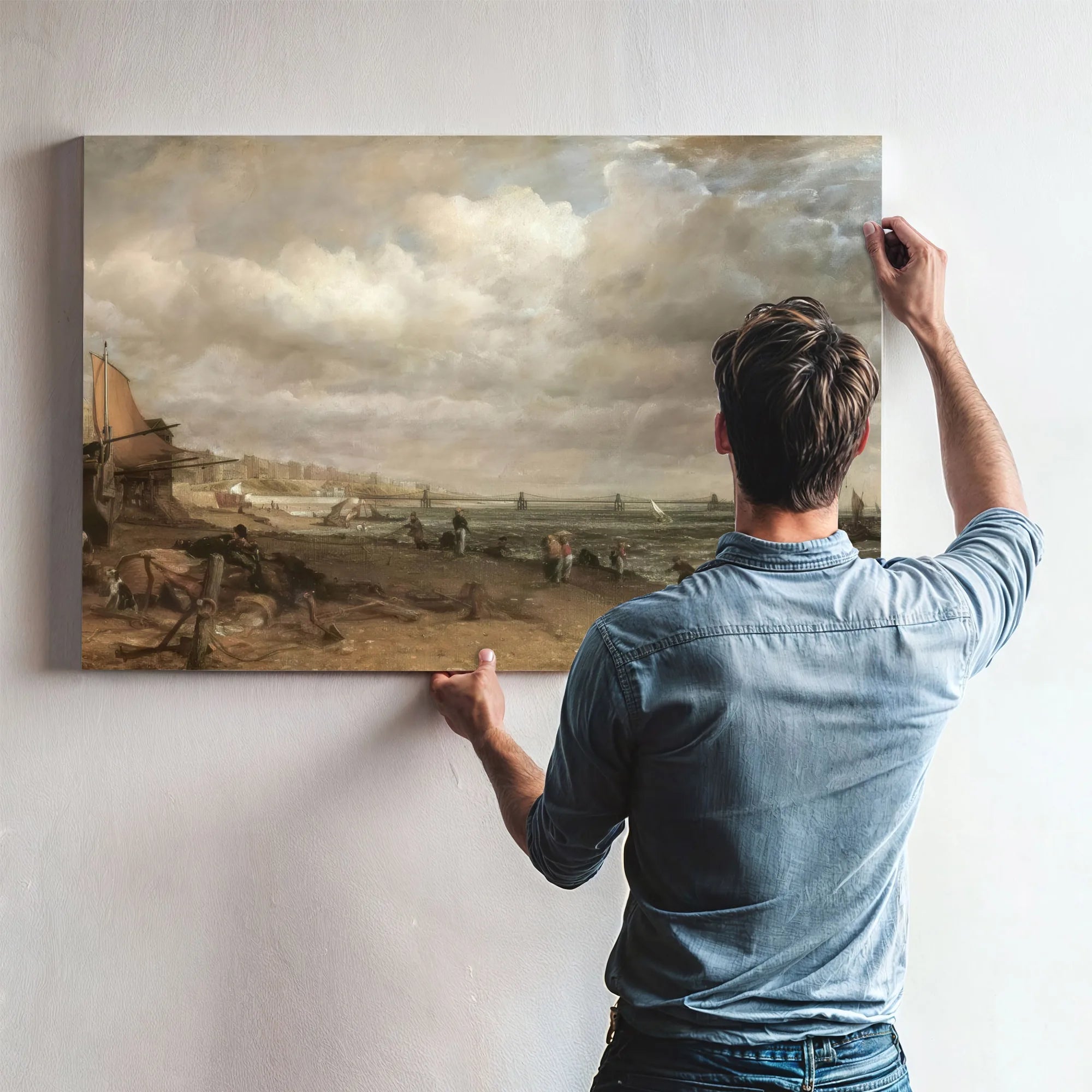 The Chain Pier Brighton By John Constable Fine Art Print