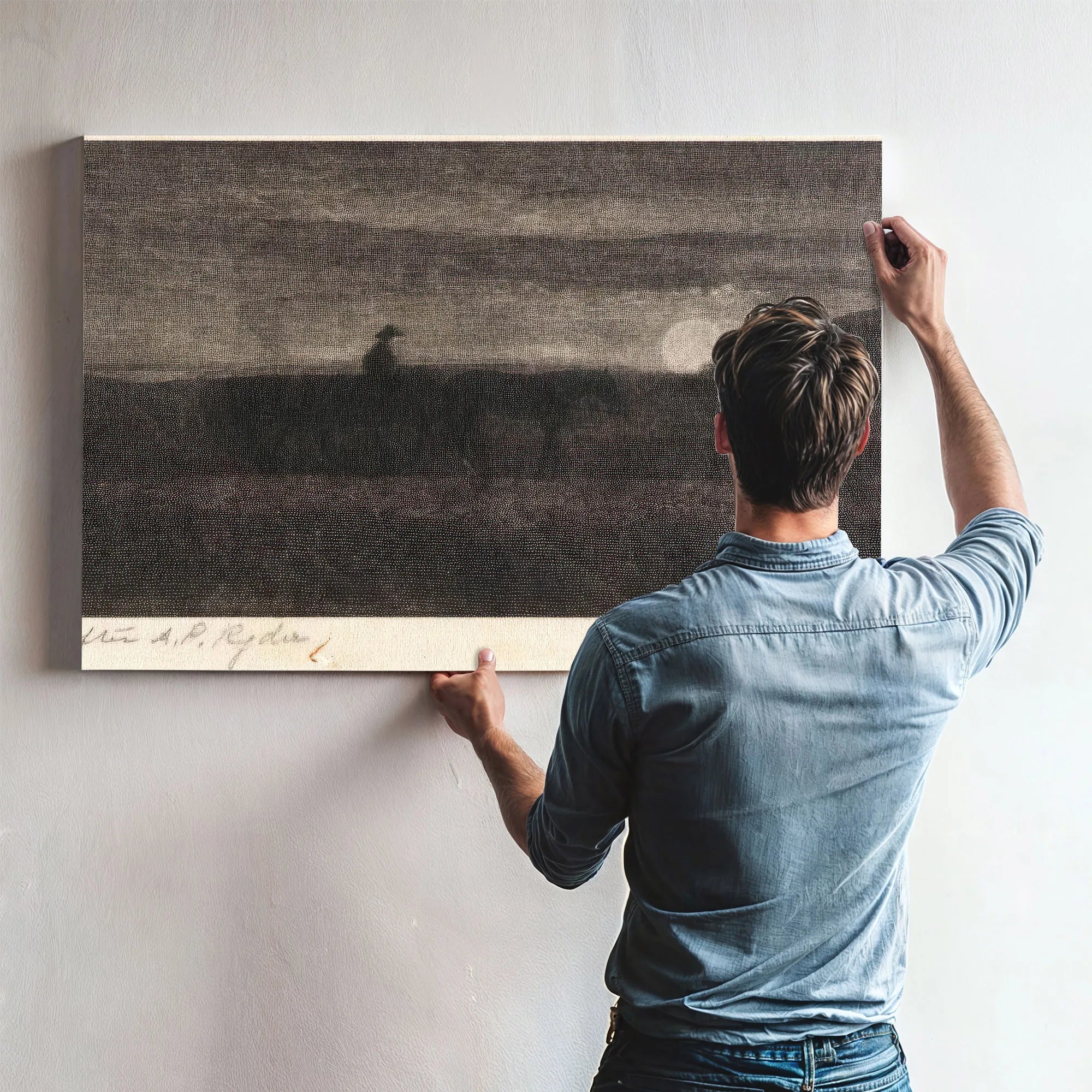 Plodding Homeward By Albert Pinkhamryder Fine Art Print