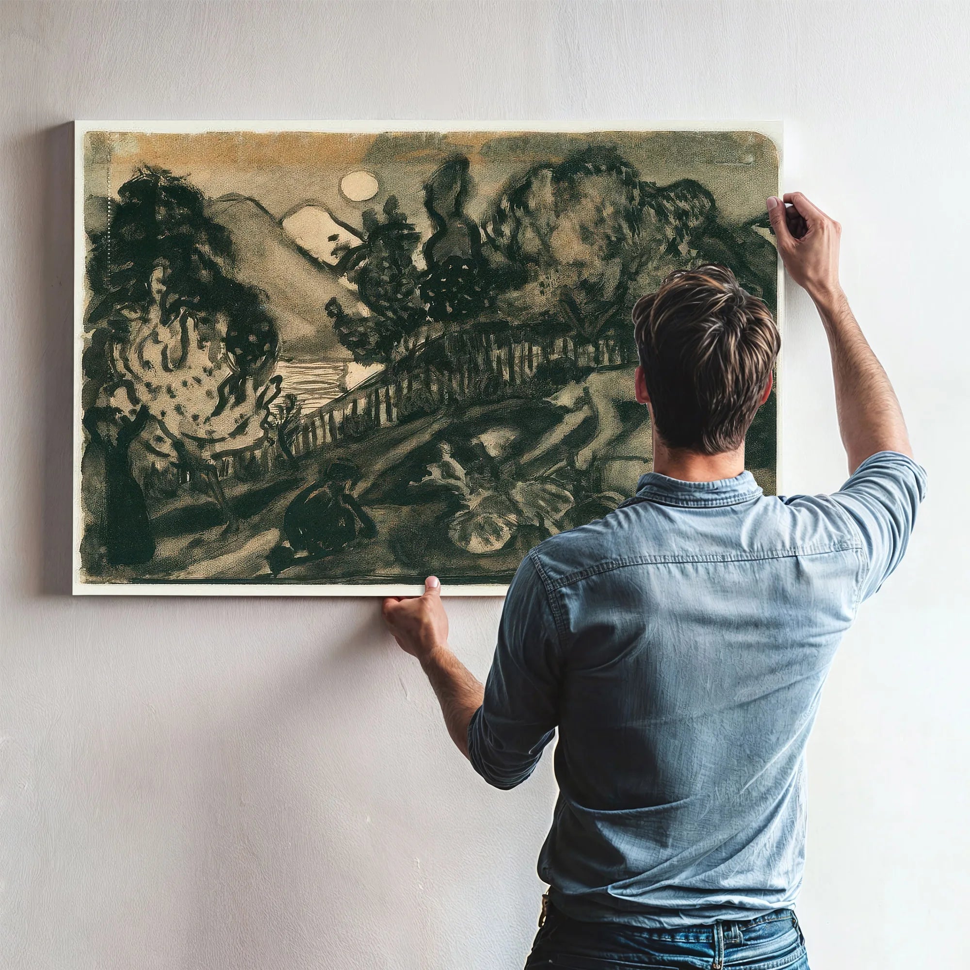 Study For 'In The Garden, Rhubarb Lady' By Nicolai Astrup Fine Art Print