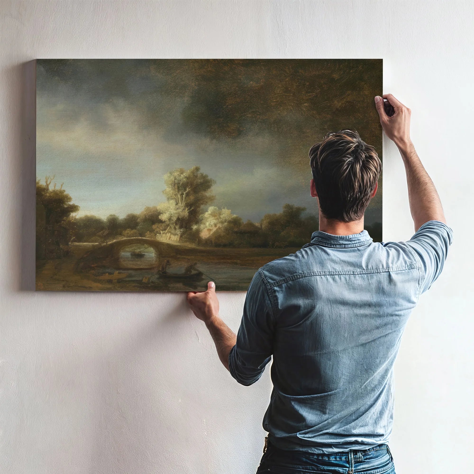 The Stone Bridge By Rembrandt Fine Art Print