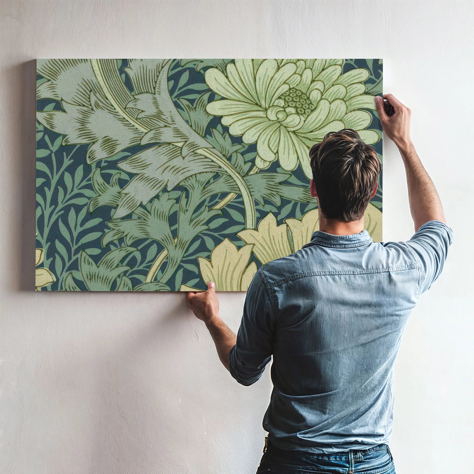 Wallpaper Sample With Chrysanthemum By William Morris Fine Art Print
