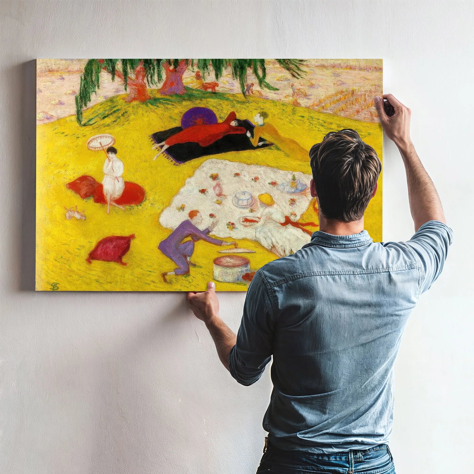 Picnic At Bedford Hills By Florine Stettheimer Fine Art Print