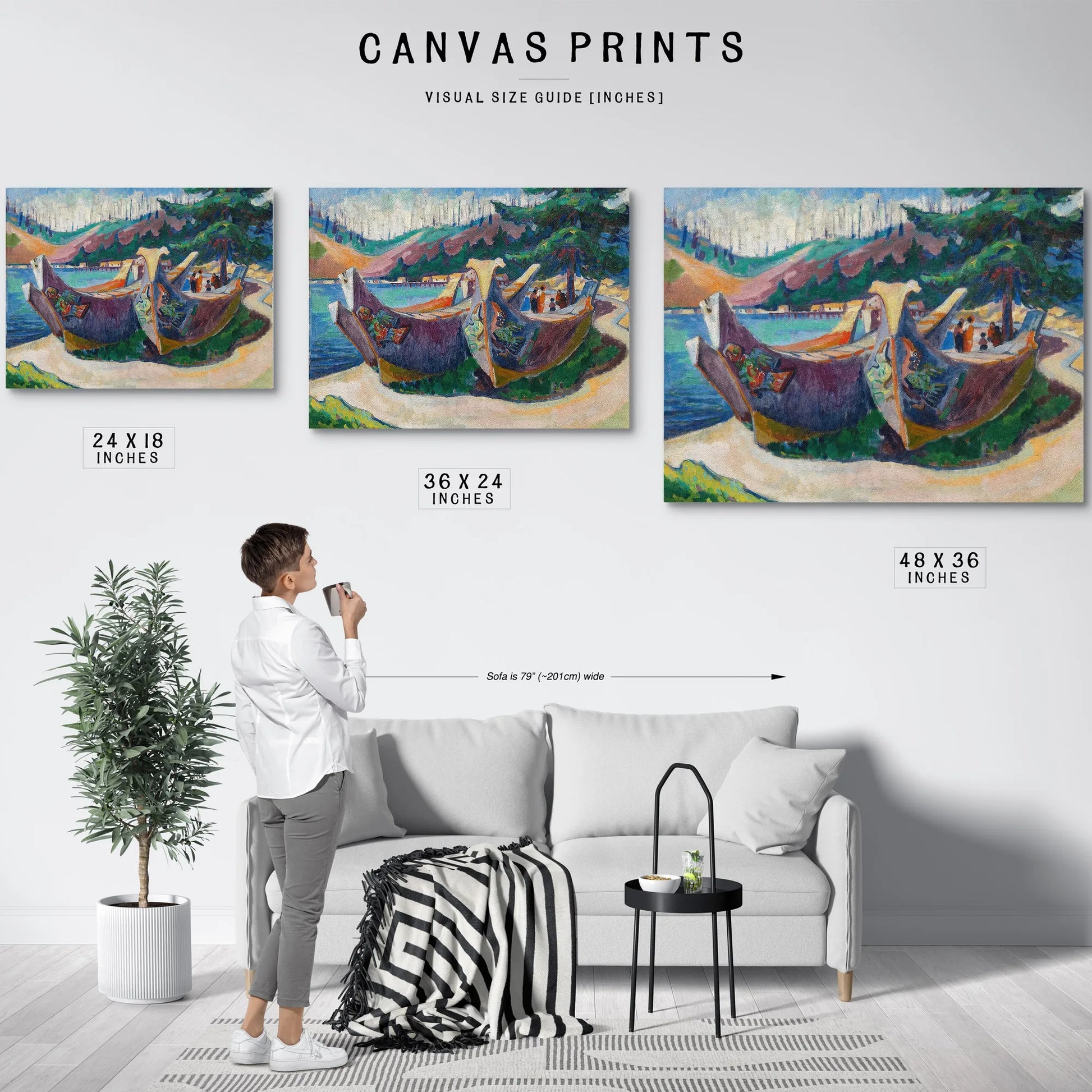 War Canoes Alert Bay 1912 By Emily Carr Fine Art Print