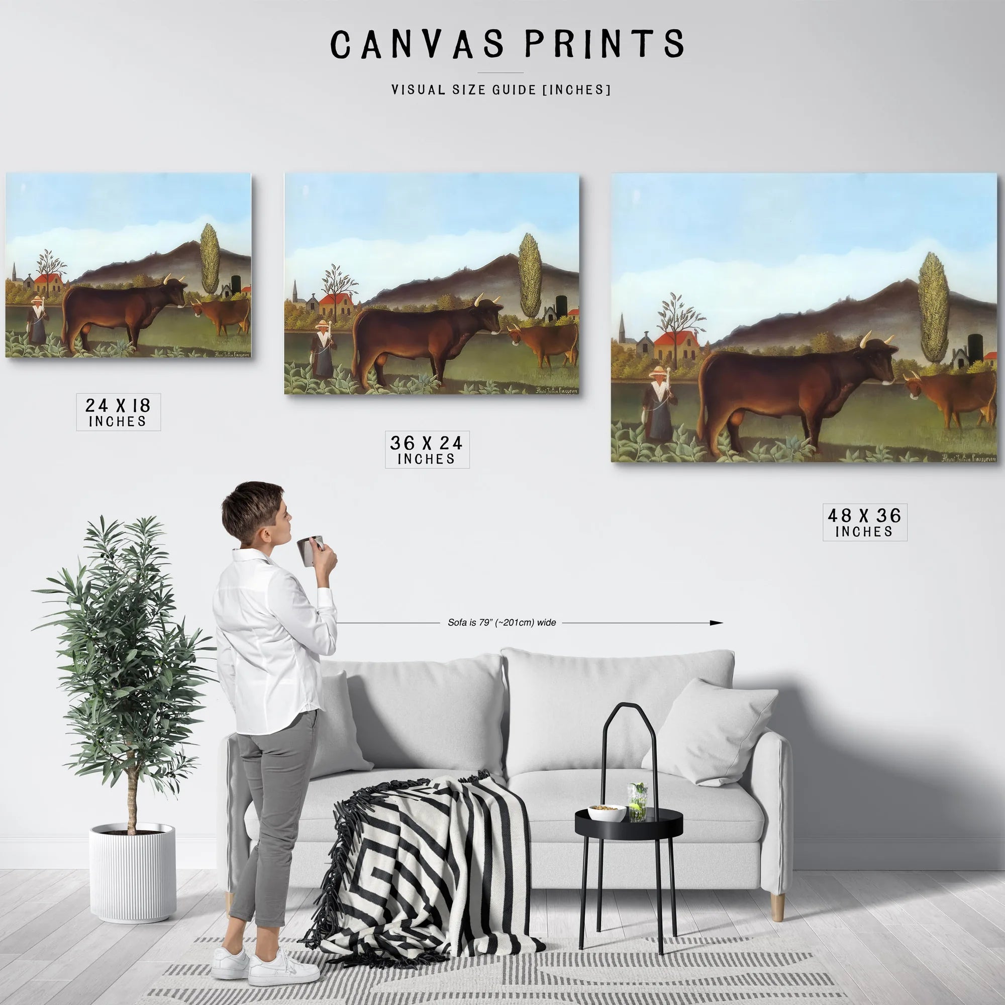Landscape With Cattle 1895 1900 By Henri Rousseau Fine Art Print
